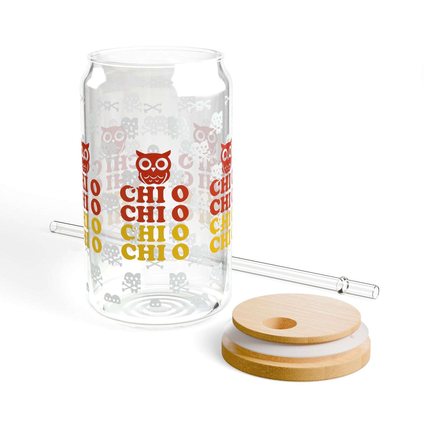 Chi Omega Sorority Gift, 16 oz Sipper Glass