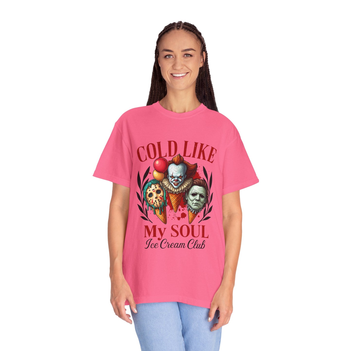 Chilling Soul T-Shirt, Vintage Horror Tee, Unisex Graphic Shirt, Ice Cream Lovers Gift, Fun Movie Merch