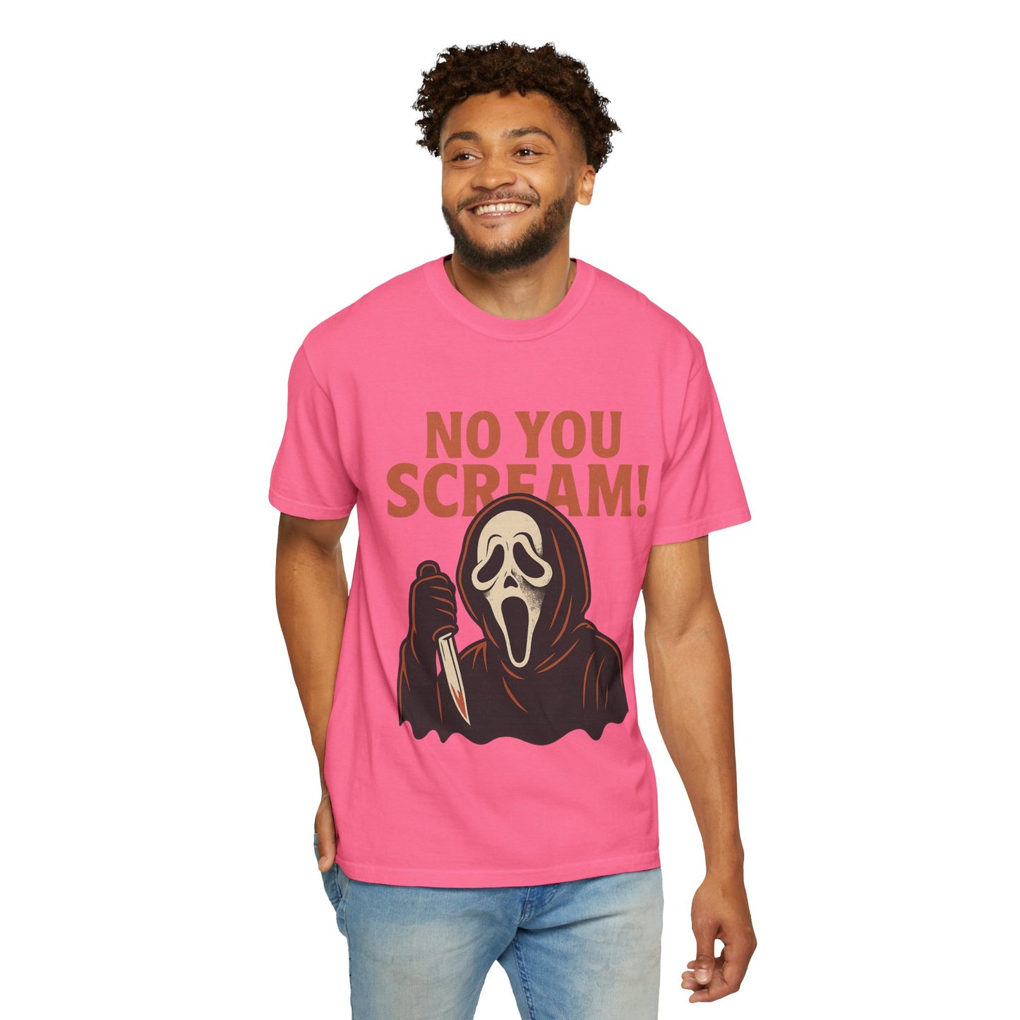 Unisex Horror-Themed T-shirt | Fun Scream Design for Halloween, Costume Parties, Movie Nights, Gift for Horror Fans