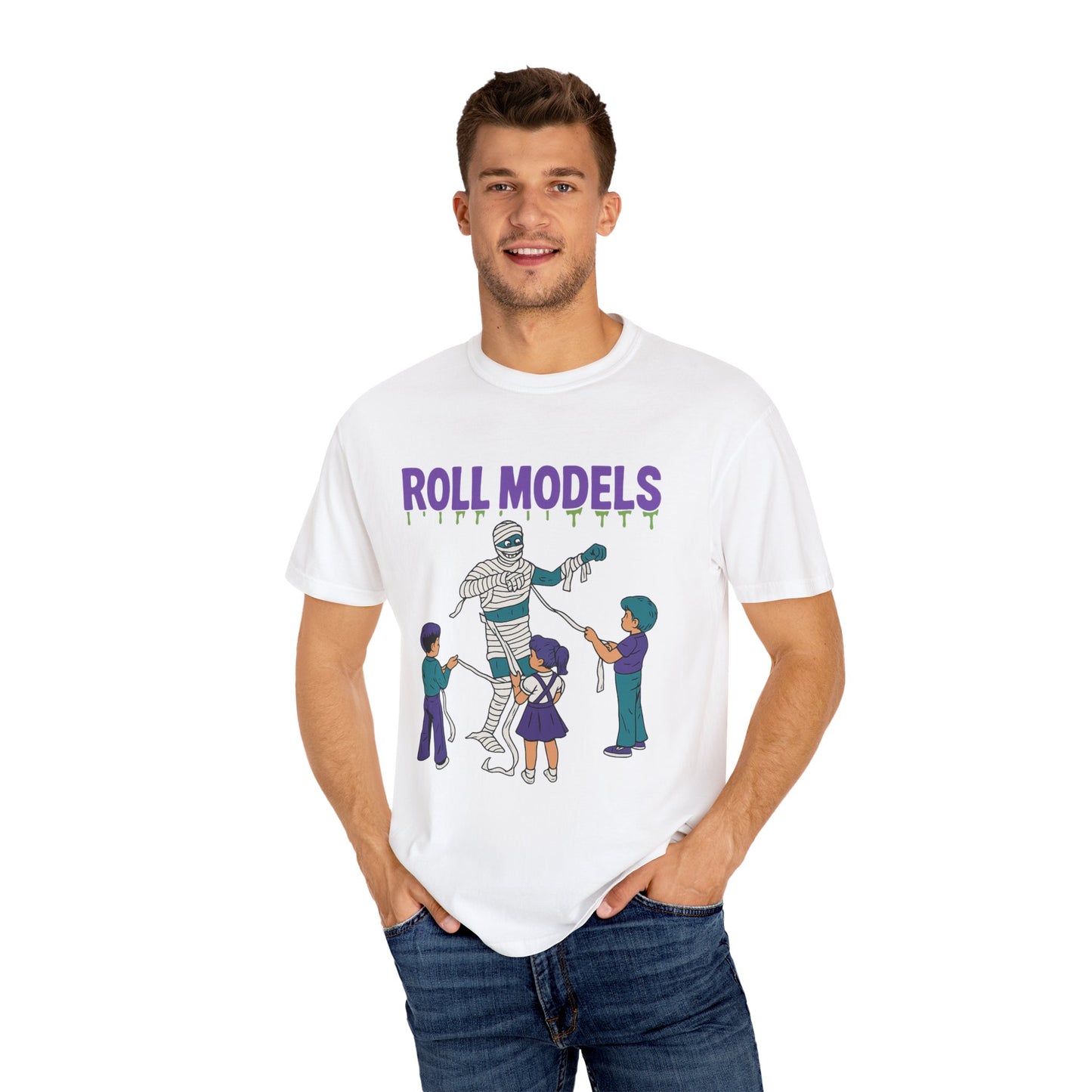 Mummy Roll Models T-Shirt, Cute Halloween Shirt, Kids Costume Tee, Family Fun Outfit, Retro Graphic Top, Vintage Style Tee
