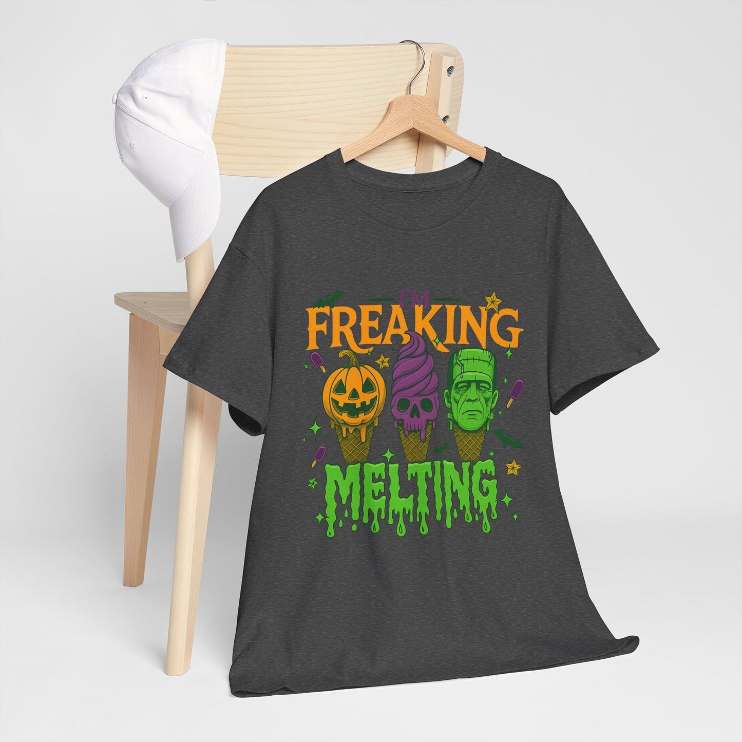 Halloween Unisex Heavy Cotton Tee, Fun Fall Shirt, Halloween Costume Top, Spooky Party Tee, Trick or Treat Apparel