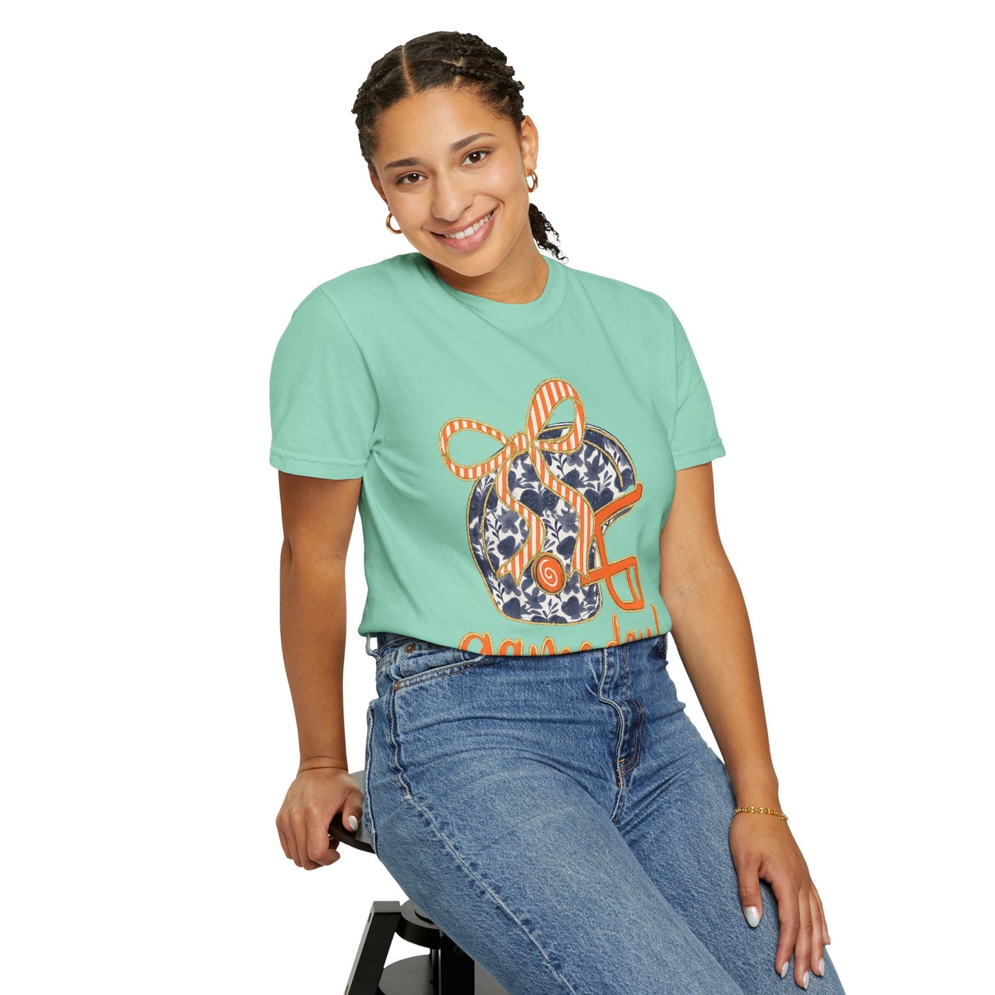 Game Day Coquette Style, Football Helmet T-Shirt | Unisex Sports Tee for Football Fans | Perfect for Tailgating, Game Everyday Wear