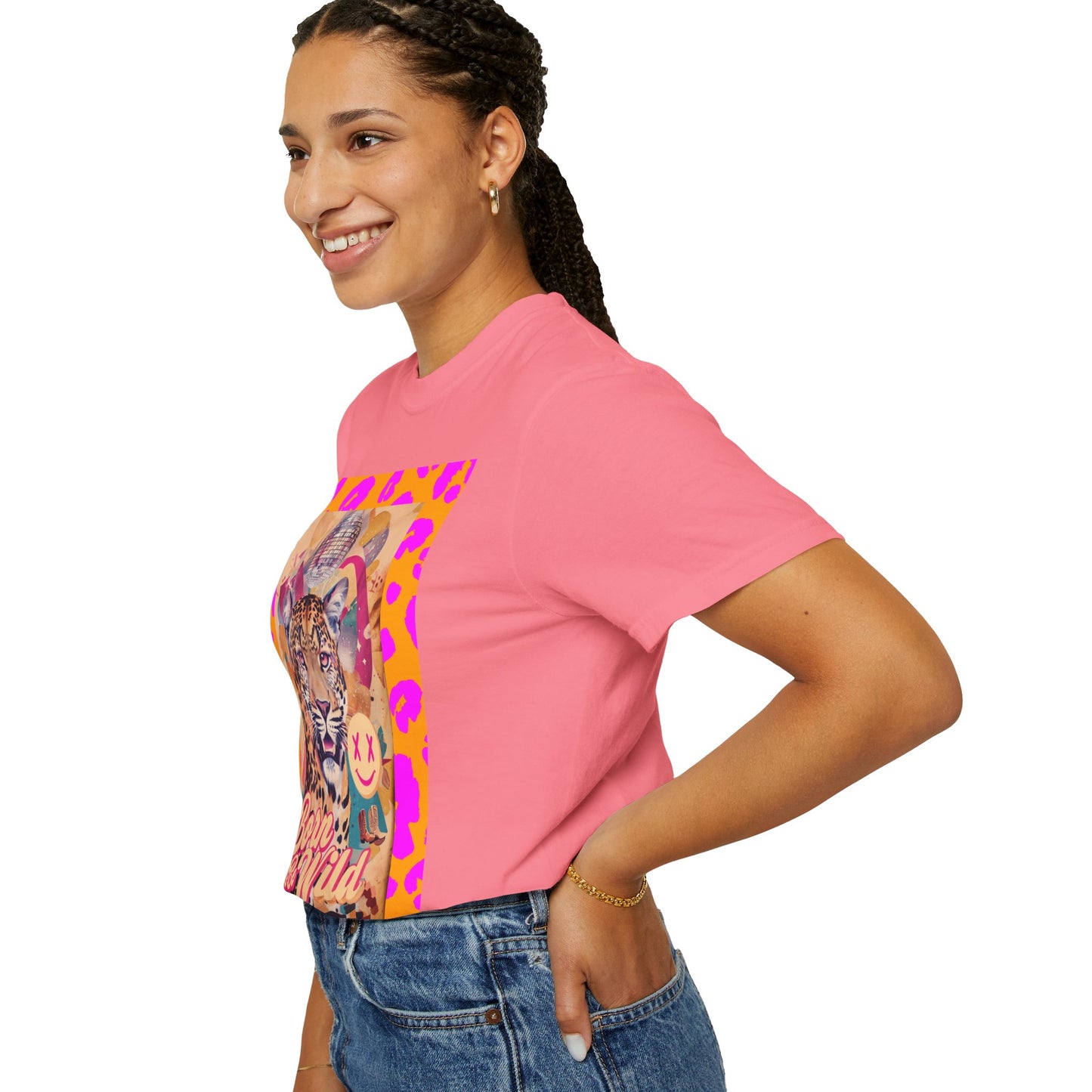 Bold Graphic T-Shirt: Born to Be Wild, Unisex Cotton Tee, Animal Lover Gift, Wild Spirit Apparel, Trendy Casual Wear, Unique Artist Design