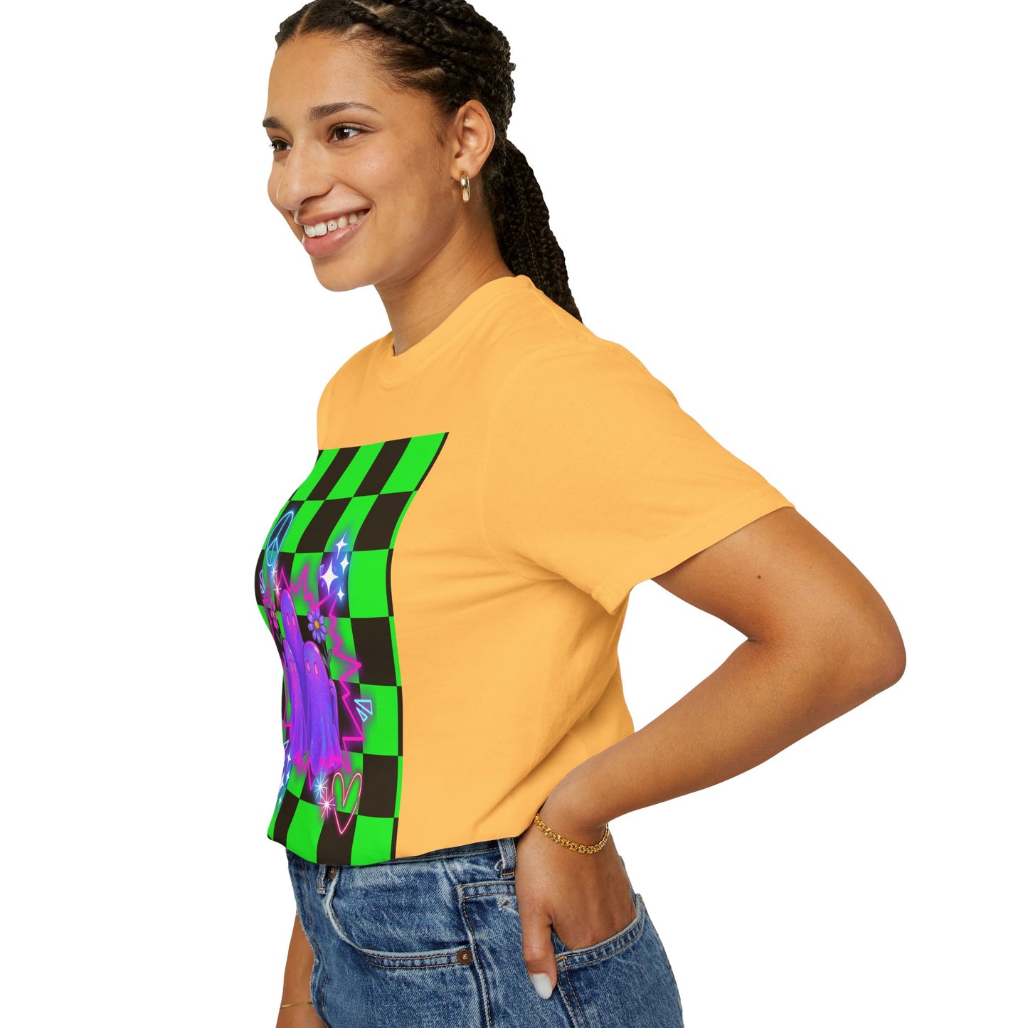 Vibrant Ghost Graphic Tee, Unisex T-shirt, Retro Vibe Shirt, Perfect for Halloween, Party Wear, Casual Style, Unique Gift