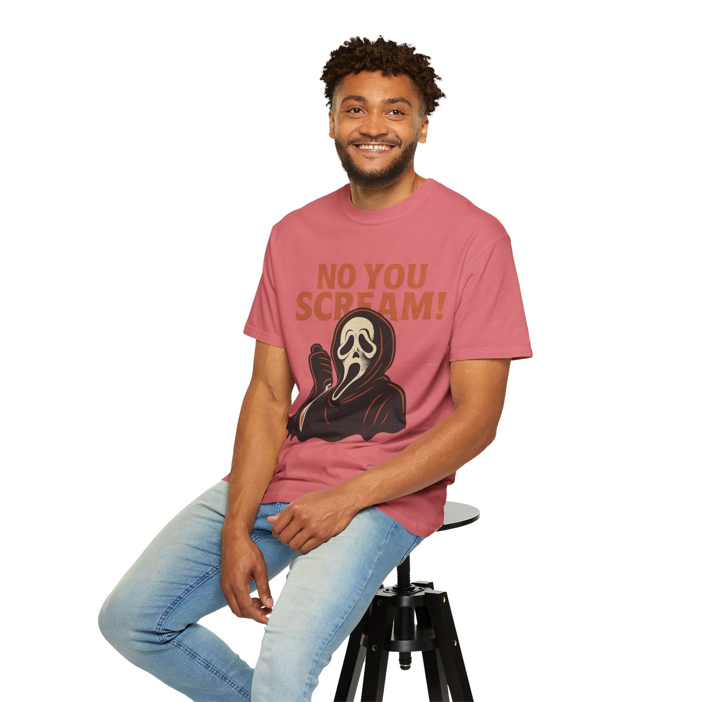 Unisex Horror-Themed T-shirt | Fun Scream Design for Halloween, Costume Parties, Movie Nights, Gift for Horror Fans