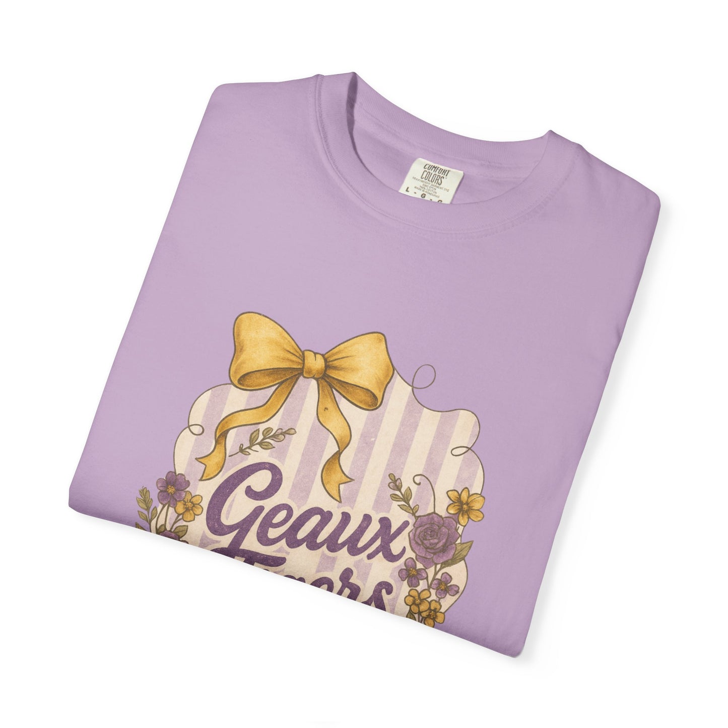 Geaux Tigers Floral T-Shirt, Unisex Casual Tee, Game Day Apparel, Spring Outfit, LSU Fan Gear