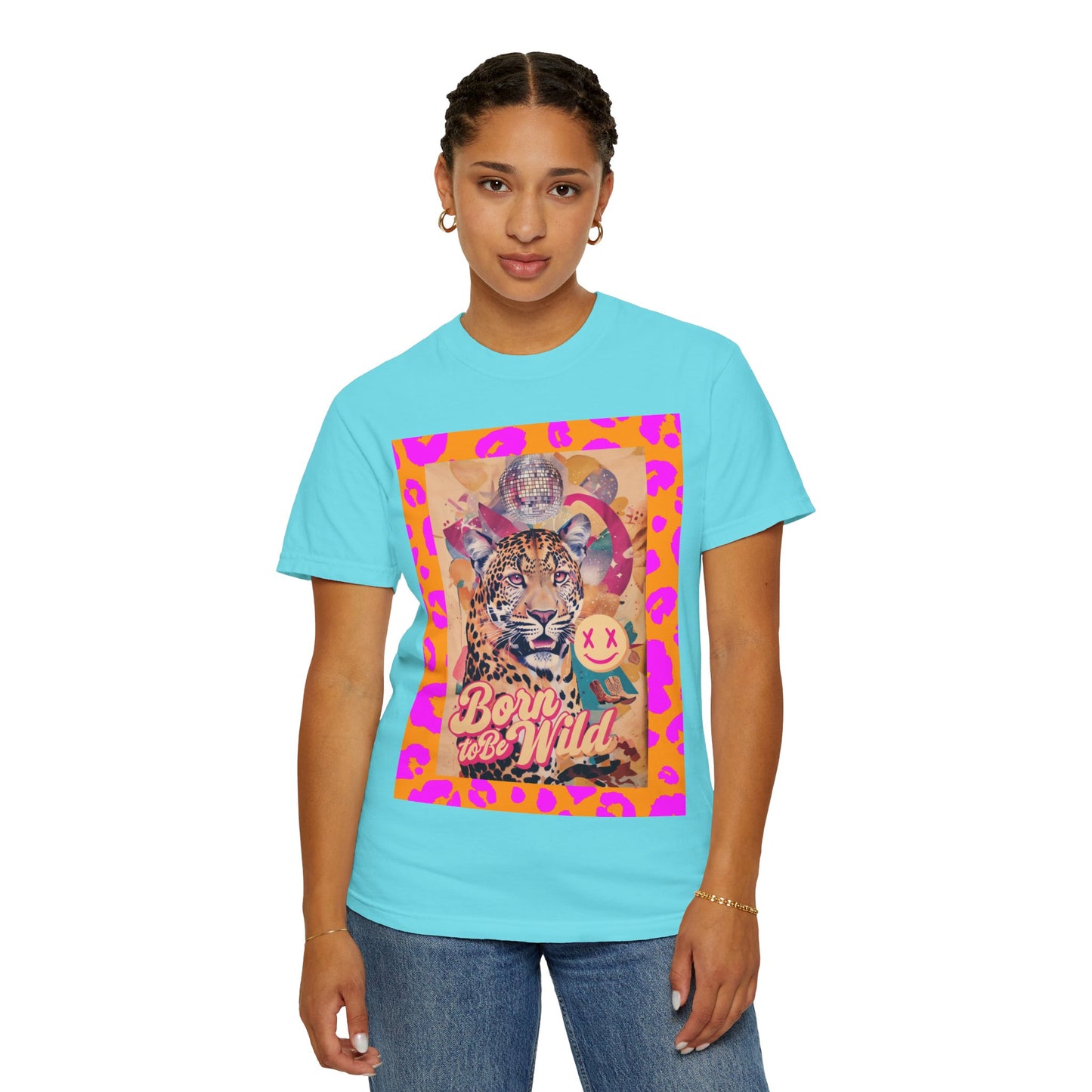 Bold Graphic T-Shirt: Born to Be Wild, Unisex Cotton Tee, Animal Lover Gift, Wild Spirit Apparel, Trendy Casual Wear, Unique Artist Design