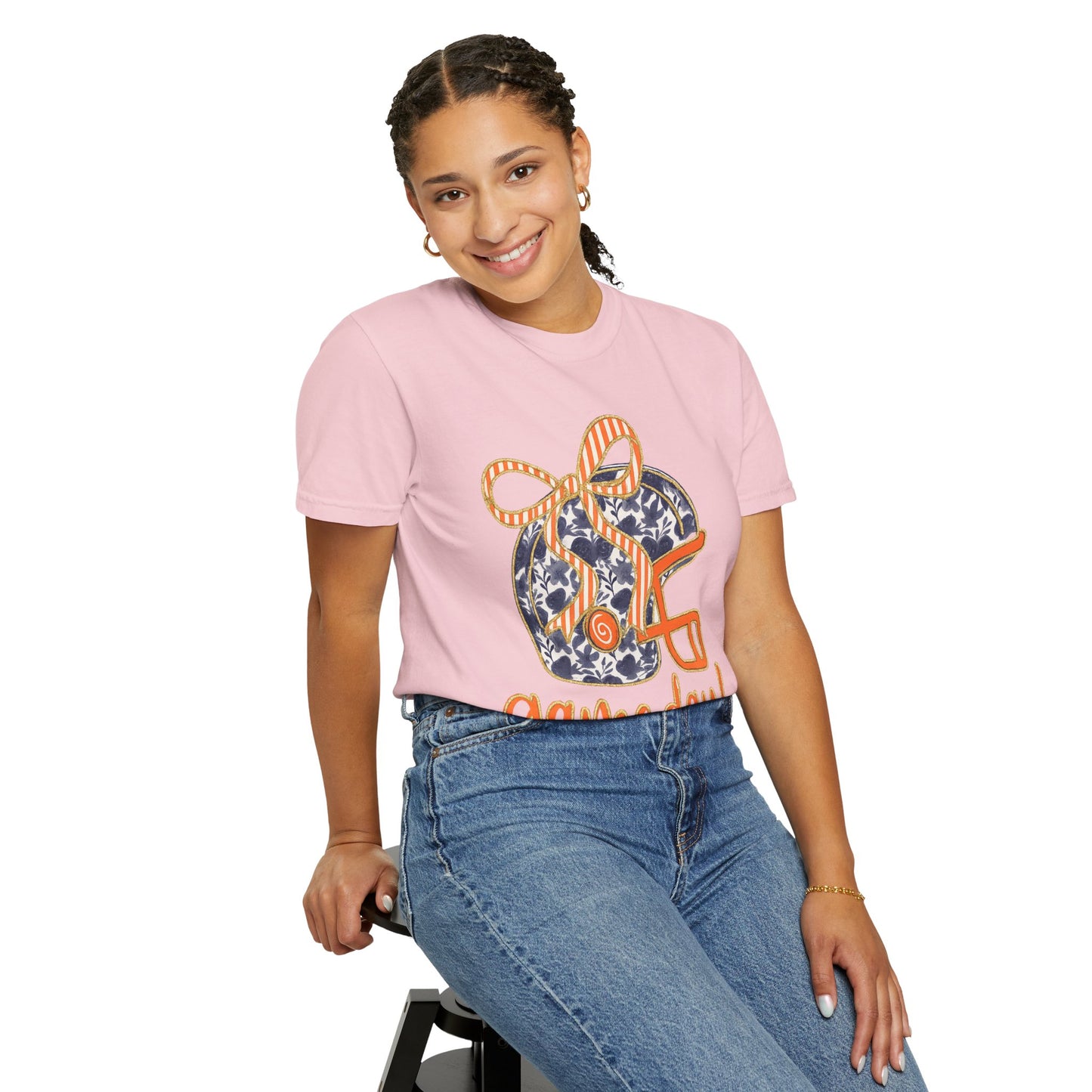 Game Day Coquette Style, Football Helmet T-Shirt | Unisex Sports Tee for Football Fans | Perfect for Tailgating, Game Everyday Wear
