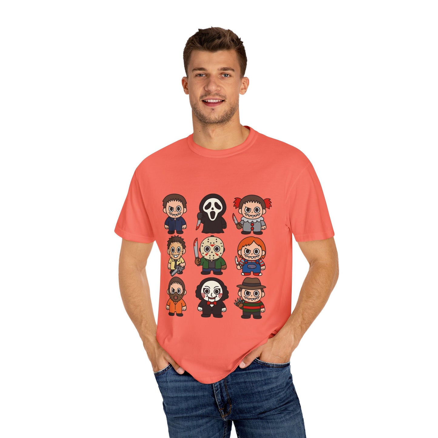 Pop Culture Horror Character T-Shirt, Unisex Tee, Halloween Tee, Horror Movie Merch, Funny Graphic Shirt, Gift for Horror Fans
