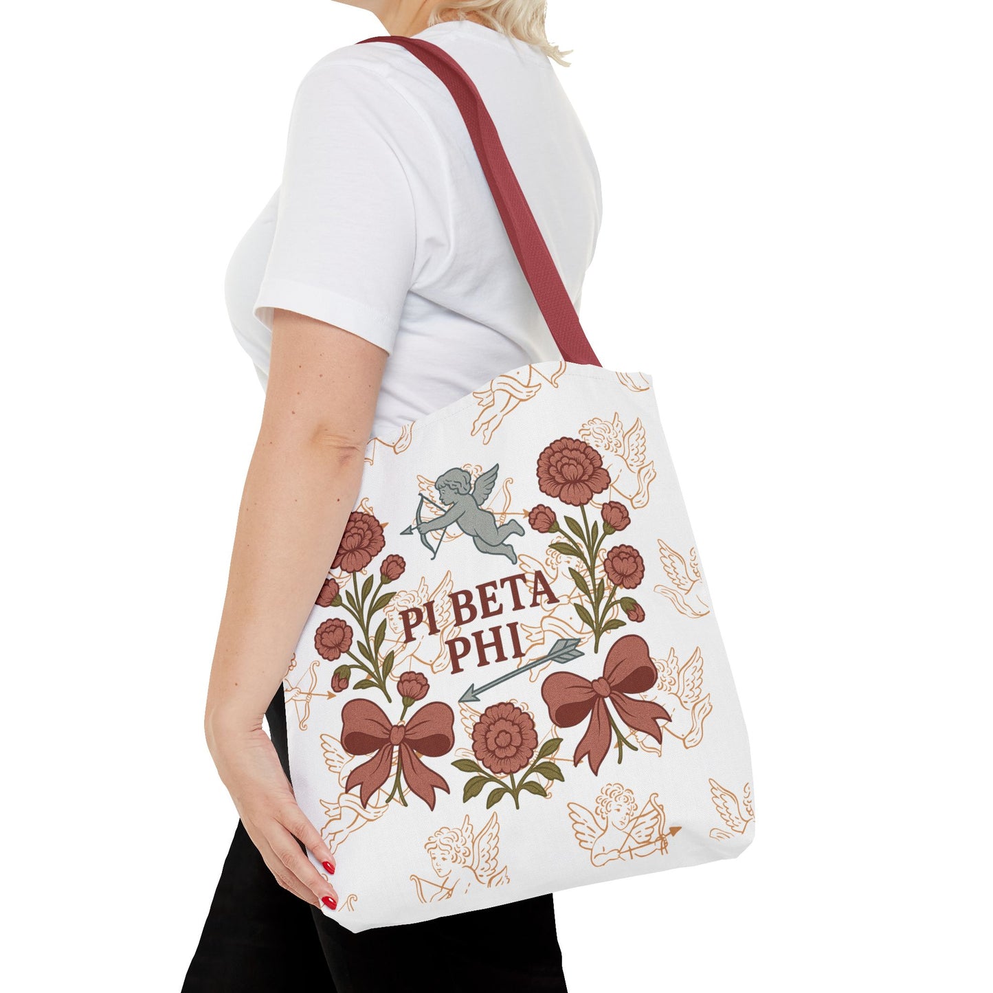 Floral Pi Phi Sorority Tote Bag