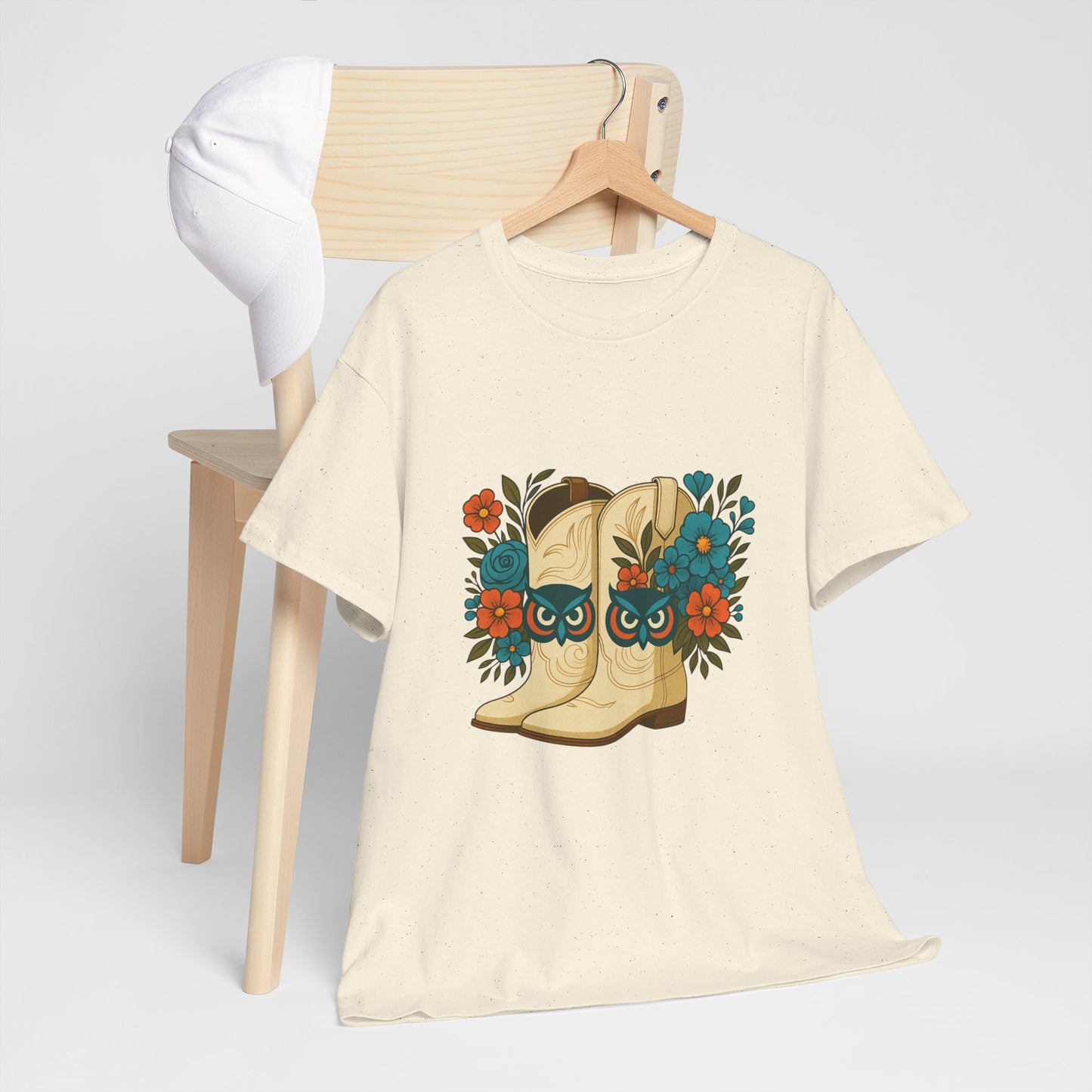 Floral Cowboy Boots Tee, Perfect for Country Music Lovers, Western Style Gift, Casual Outfit, Boho Fashion, Farmhouse Decor