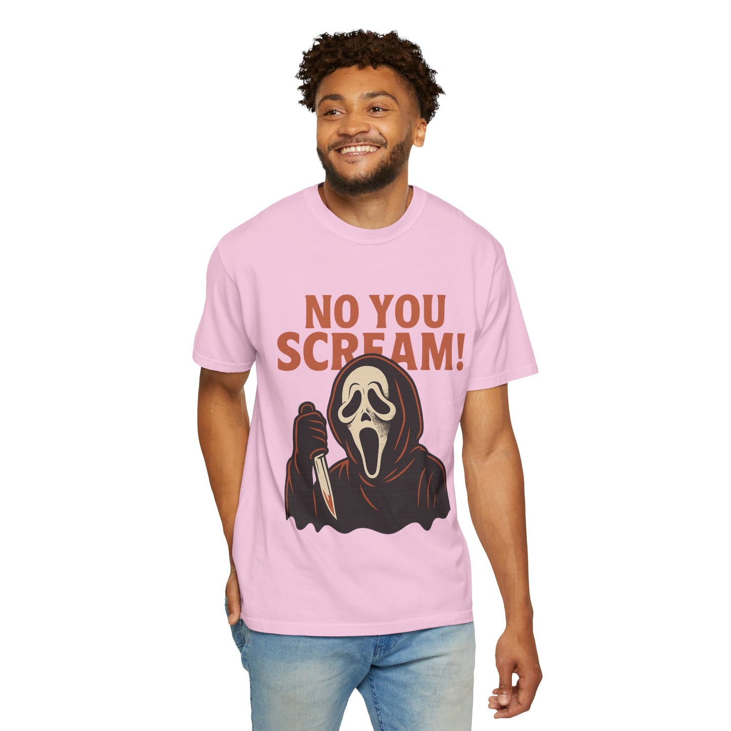 Unisex Horror-Themed T-shirt | Fun Scream Design for Halloween, Costume Parties, Movie Nights, Gift for Horror Fans