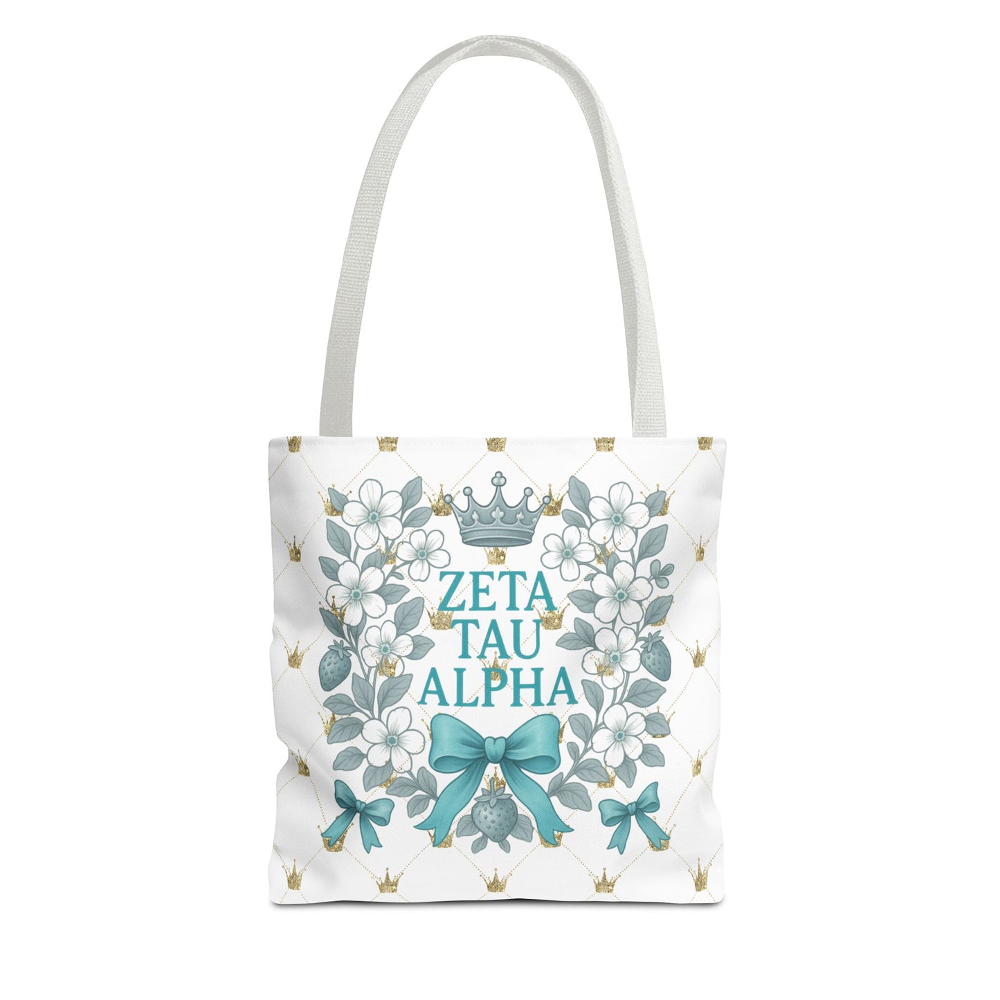 Zeta Tau Alpha Tote Bag | Sorority Bags, Floral Design, Gift for Sisters, Campus Essentials, Personalized Tote