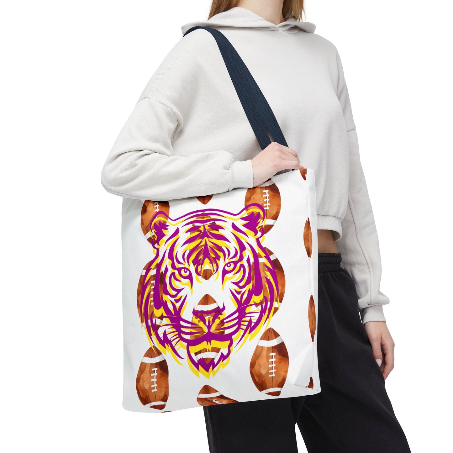 Vibrant Tiger Print Tote Bag - LSU Fans Gift