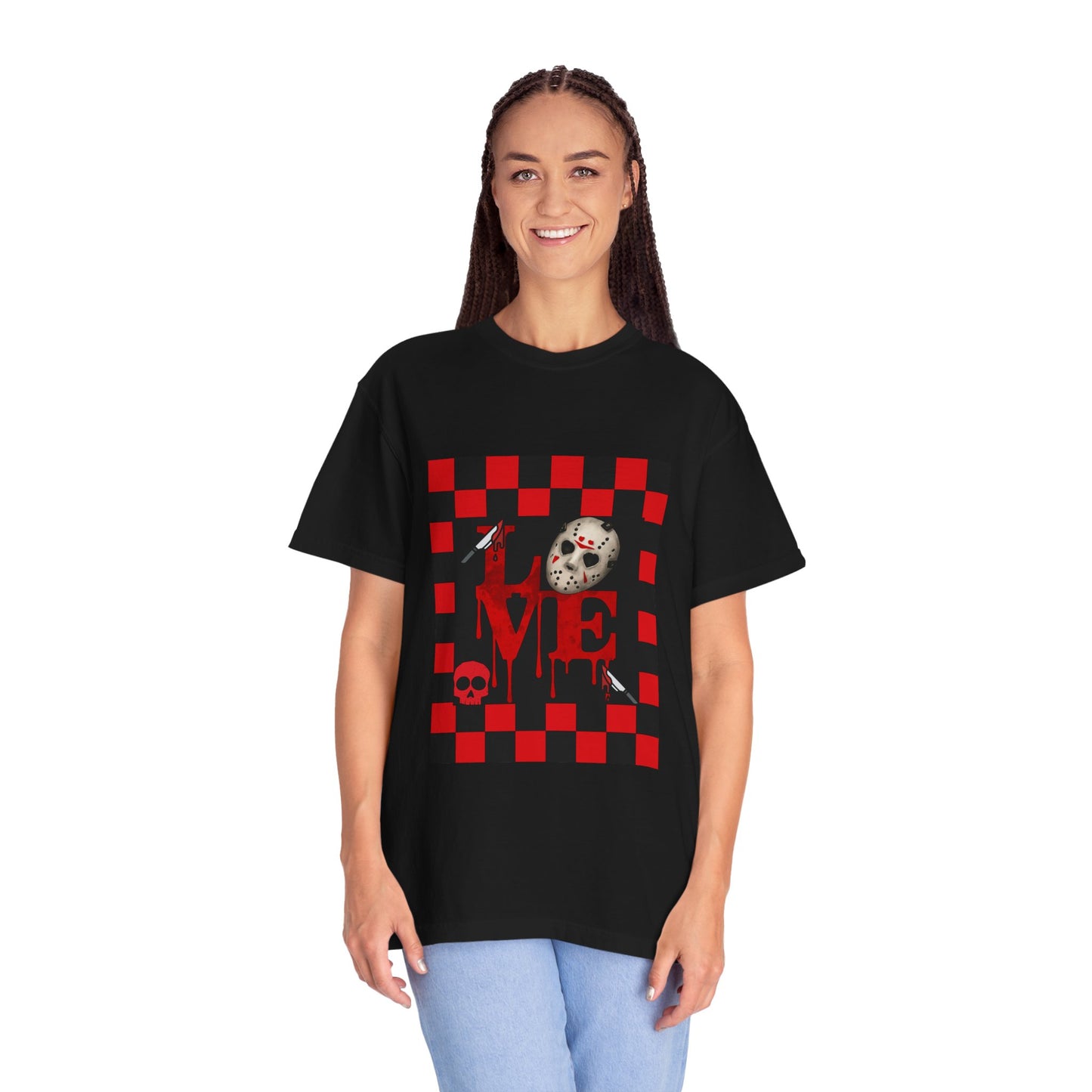 Scary Movie Mask Love Print T-Shirt