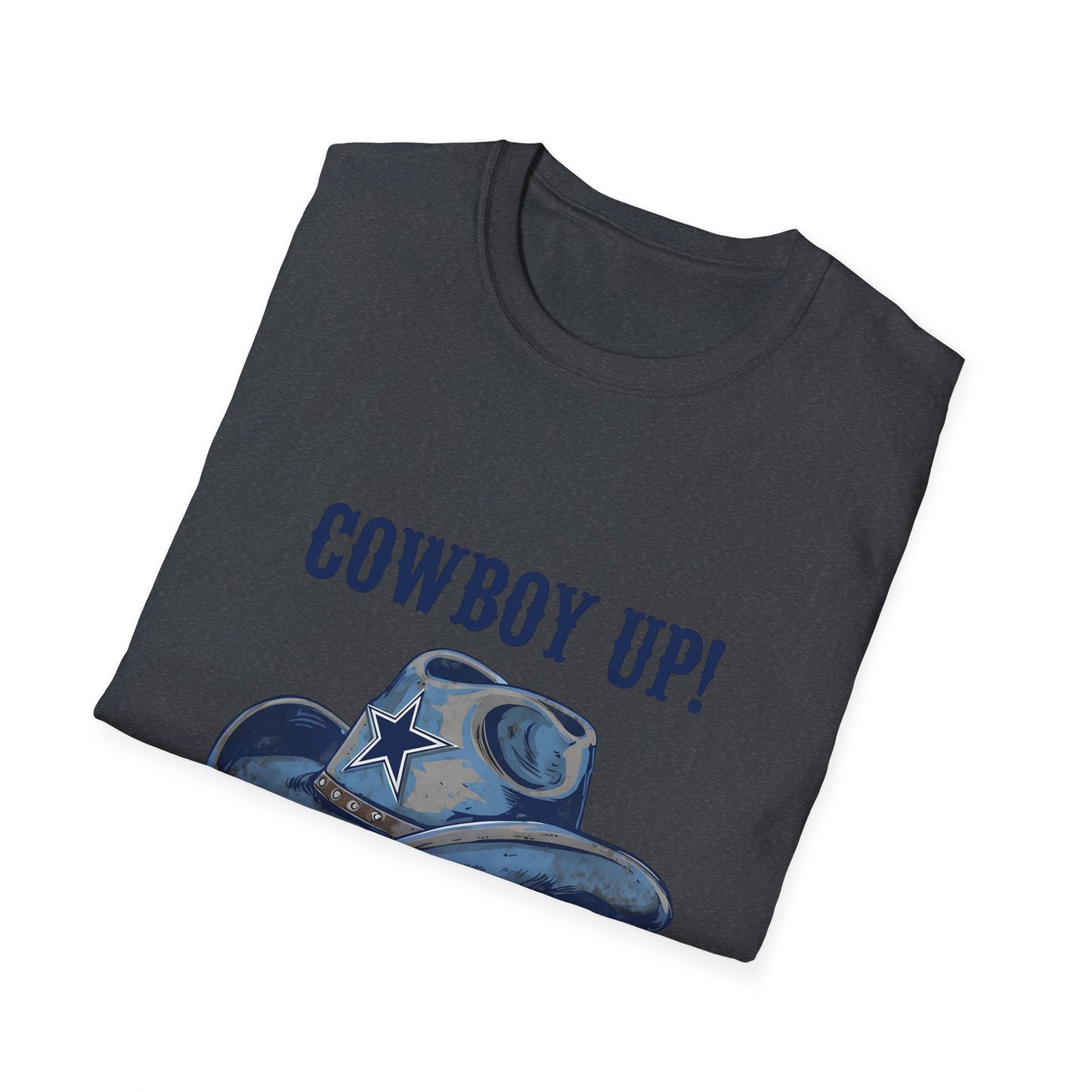 Cowboy Up! Unisex Softstyle T-Shirt - Casual Western Tee for Rodeos, Country Events, Fun Graphic Shirt, Everyday Wear