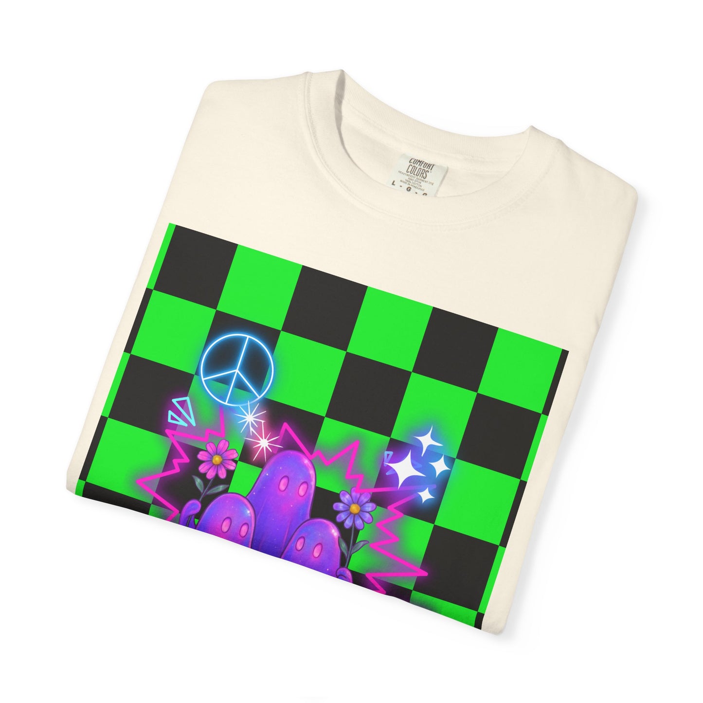 Vibrant Ghost Graphic Tee, Unisex T-shirt, Retro Vibe Shirt, Perfect for Halloween, Party Wear, Casual Style, Unique Gift