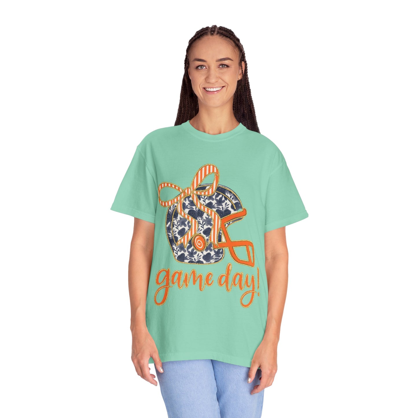 Game Day Coquette Style, Football Helmet T-Shirt | Unisex Sports Tee for Football Fans | Perfect for Tailgating, Game Everyday Wear