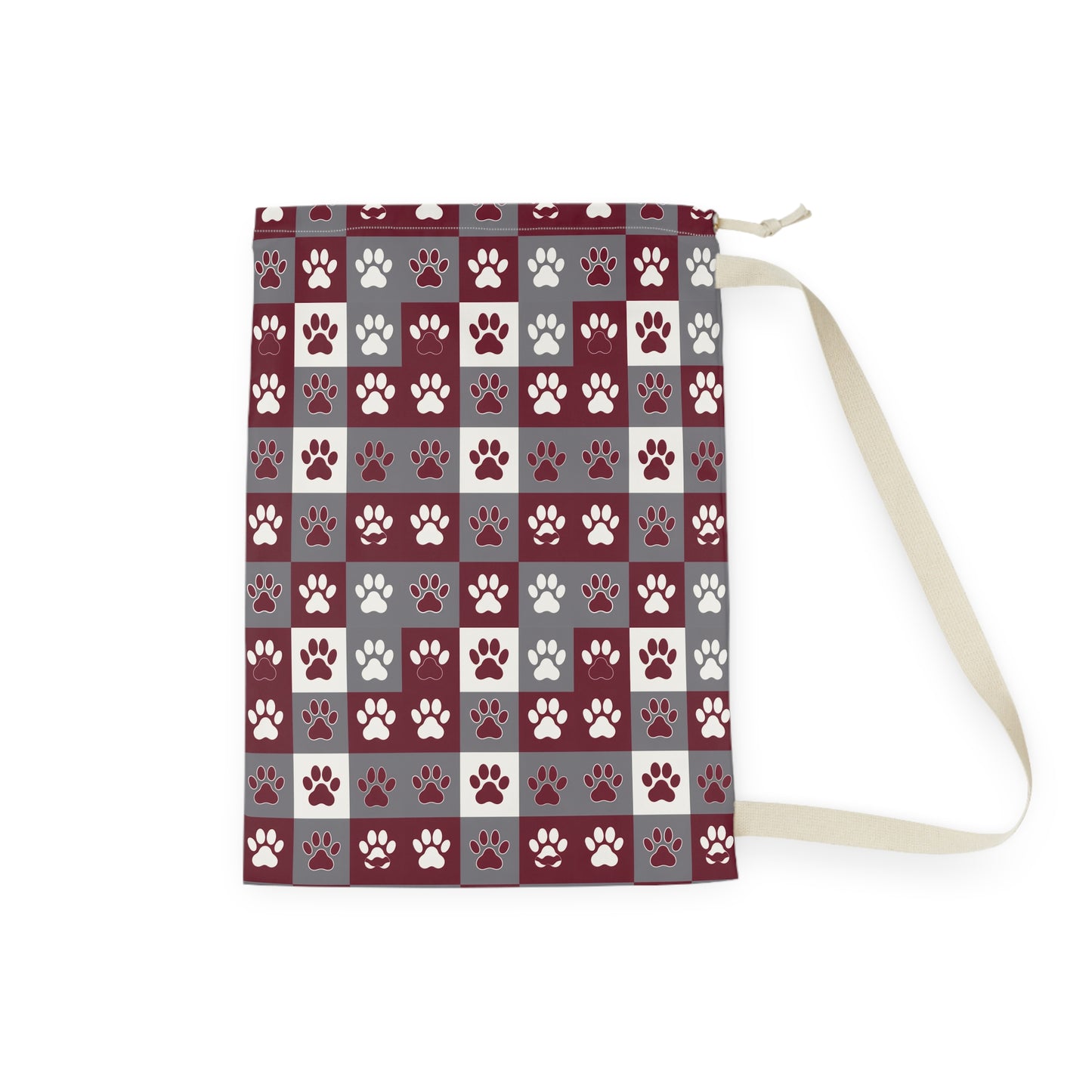 Paw Print Laundry Bag –College Dorm Decor, College Student Gift, Graduation Gift, Go Dogs, Dog-Themed Home Decor