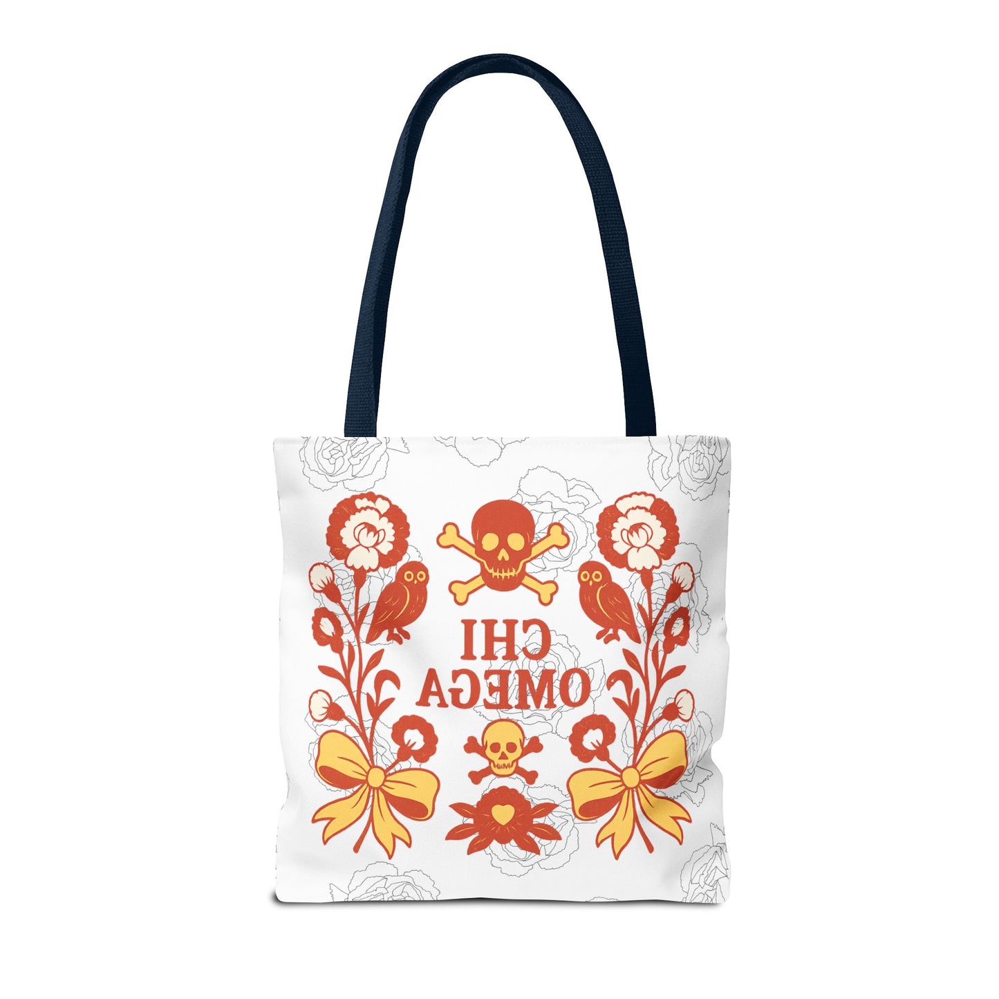 Chi Omega Floral Tote Bag