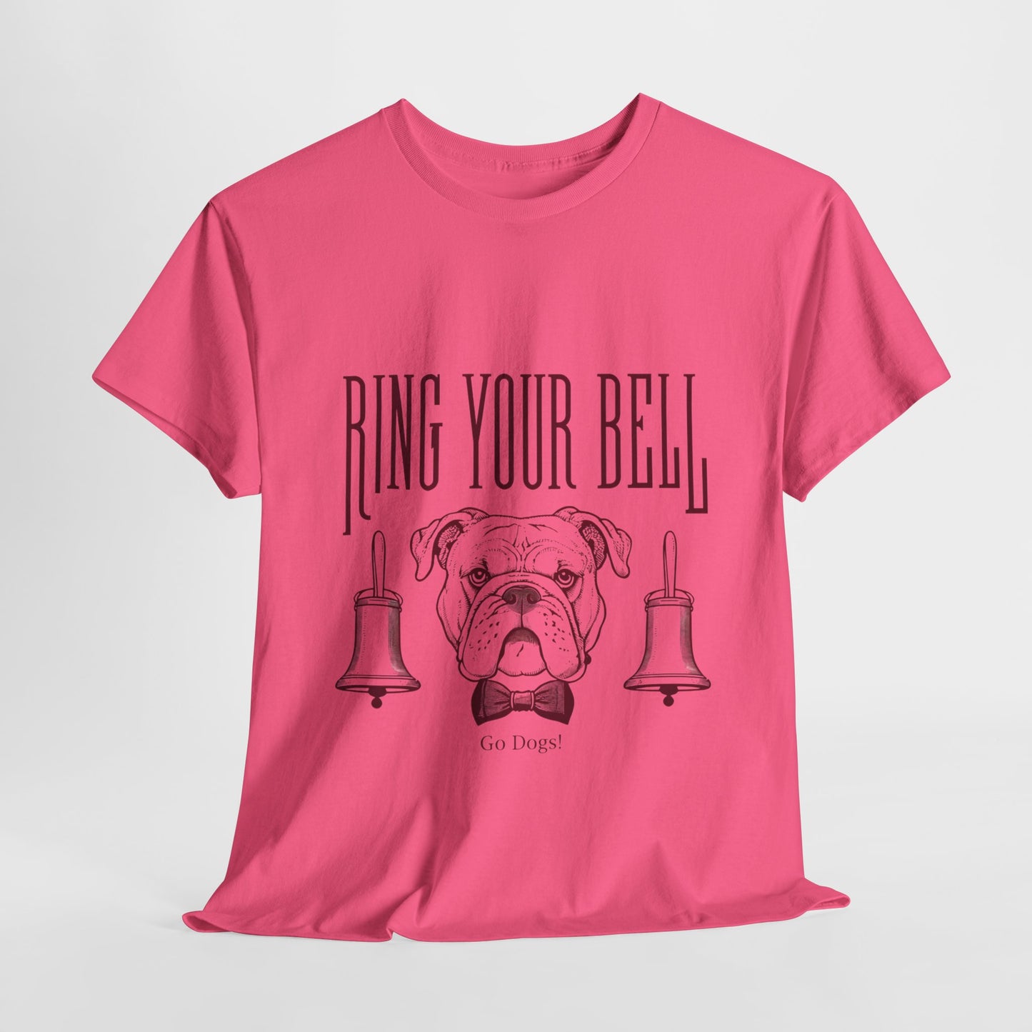 Dog Lover's Unisex Heavy Cotton Tee | 'Ring Your Bell' Shirt, Bulldog Tee, Pet Owner Gift, Funny Dog Apparel, Casual Wear