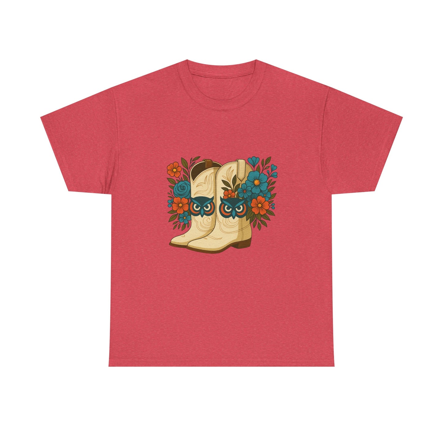 Floral Cowboy Boots Tee, Perfect for Country Music Lovers, Western Style Gift, Casual Outfit, Boho Fashion, Farmhouse Decor