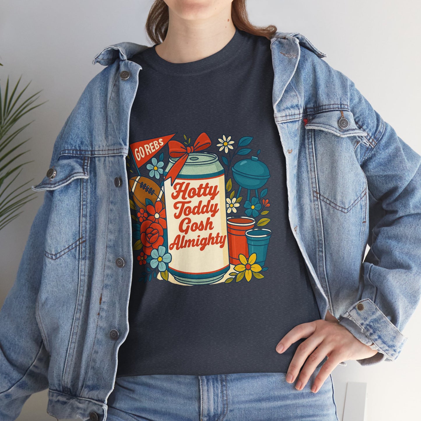 Hotty Toddy Heavy Cotton Tee - Unisex Graphic T-Shirt, Casual Wear, College Apparel, Gift for Students, Spring Break Fashion