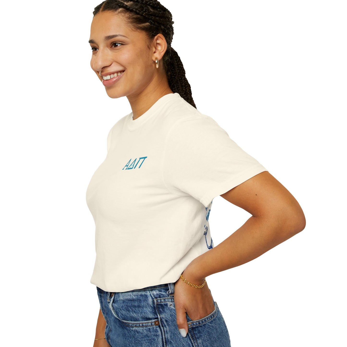 Alpha Delta Pi T-Shirt, Sorority Shirt, College Apparel, Greek Life Gift, Unisex Garment-Dyed Tee