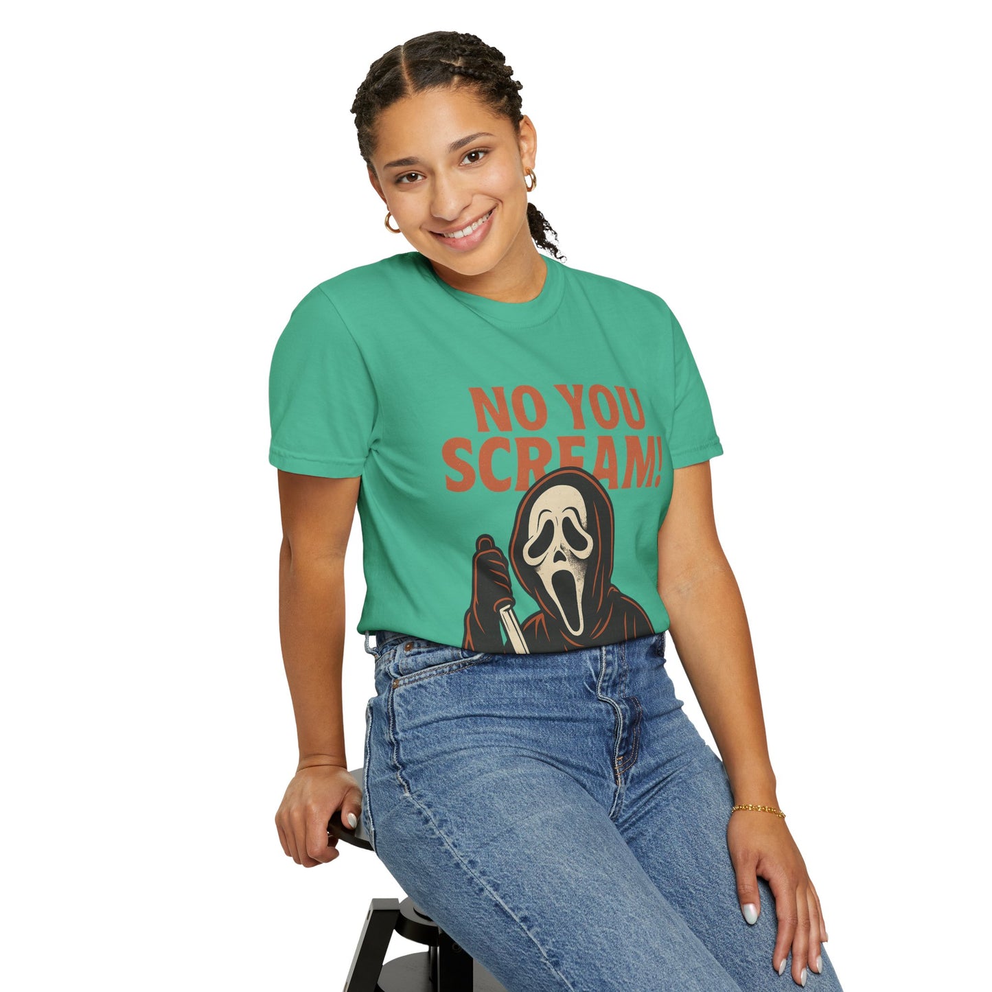 Unisex Horror-Themed T-shirt | Fun Scream Design for Halloween, Costume Parties, Movie Nights, Gift for Horror Fans