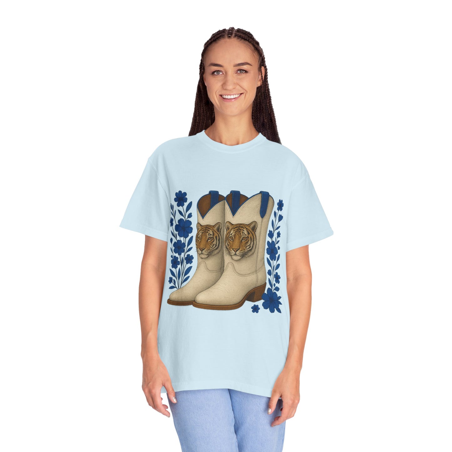 Graphic T-Shirt - Cowboy Boots & Tigress, Unisex Tee, Vintage Country Style-Memphis Tiger Fan