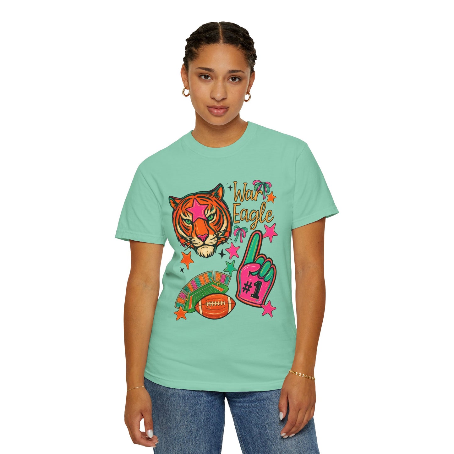 Vintage Preppy Tiger Football Game Day Unisex T-shirt