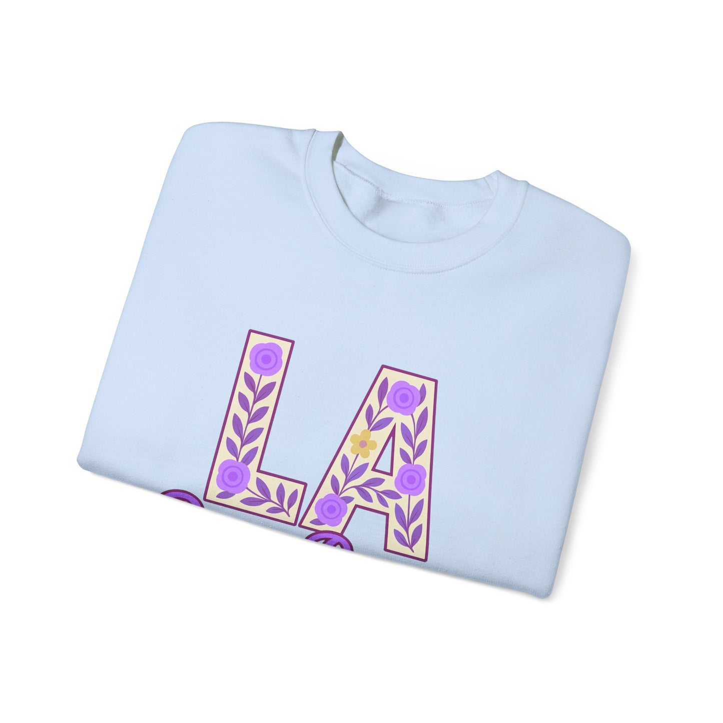 LA Baton Rouge Floral Sweatshirt, Cozy Crewneck for Fall, Gift for Friends, Casual Outing, Southern Style Apparel