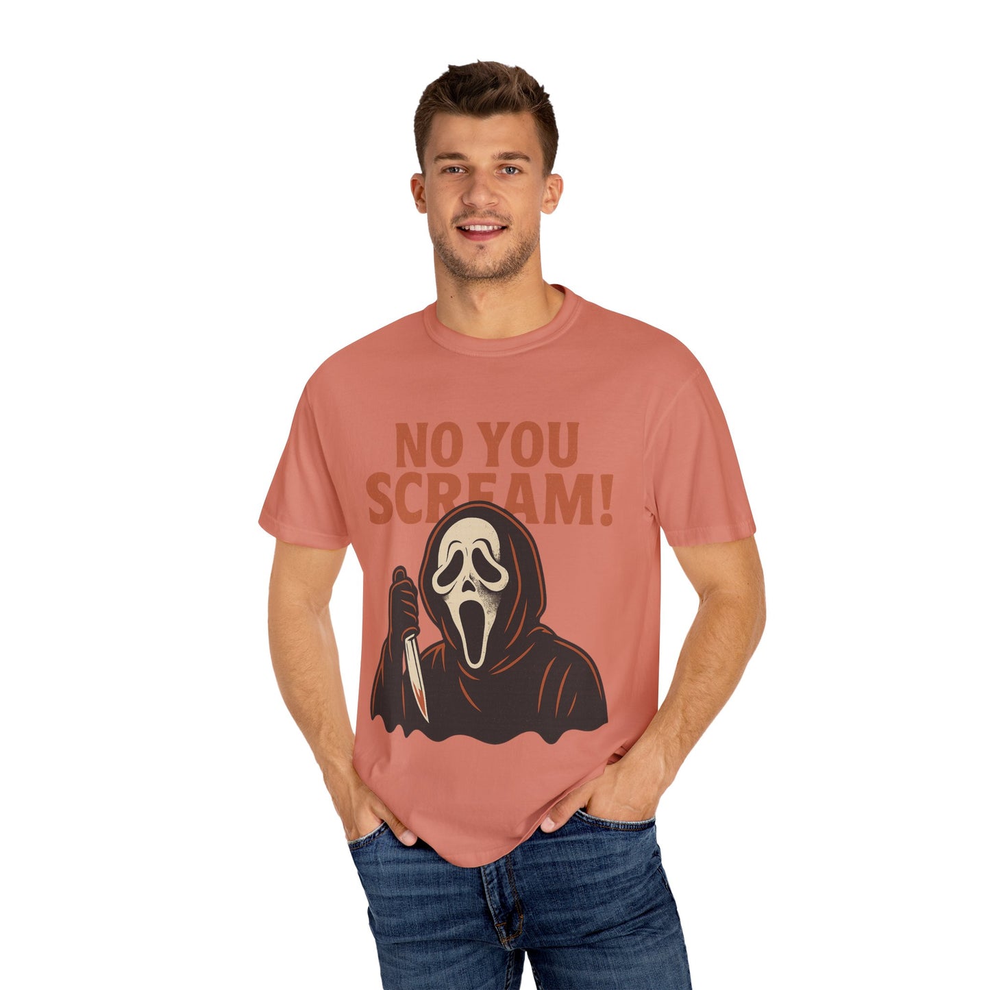 Unisex Horror-Themed T-shirt | Fun Scream Design for Halloween, Costume Parties, Movie Nights, Gift for Horror Fans