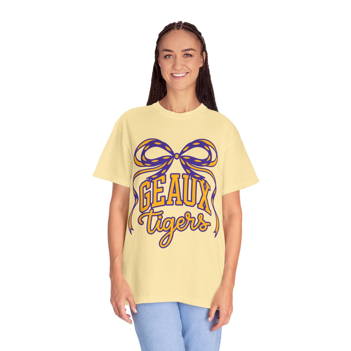 Géaux Tigers Garment-Dyed T-Shirt, Unisex Tee, LSU Spirit Wear, College Apparel, Game Day Outfit, Casual Style