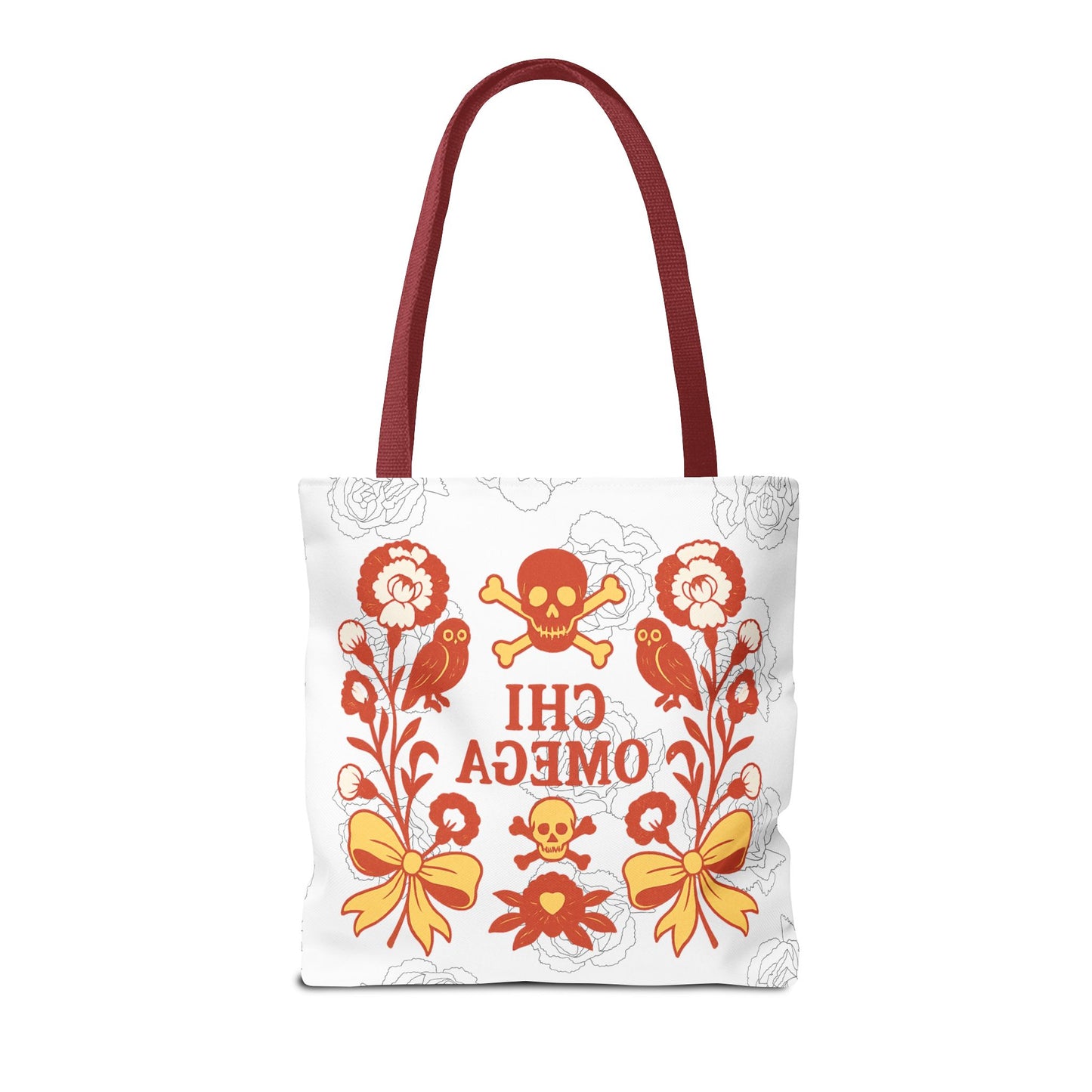 Chi Omega Floral Tote Bag