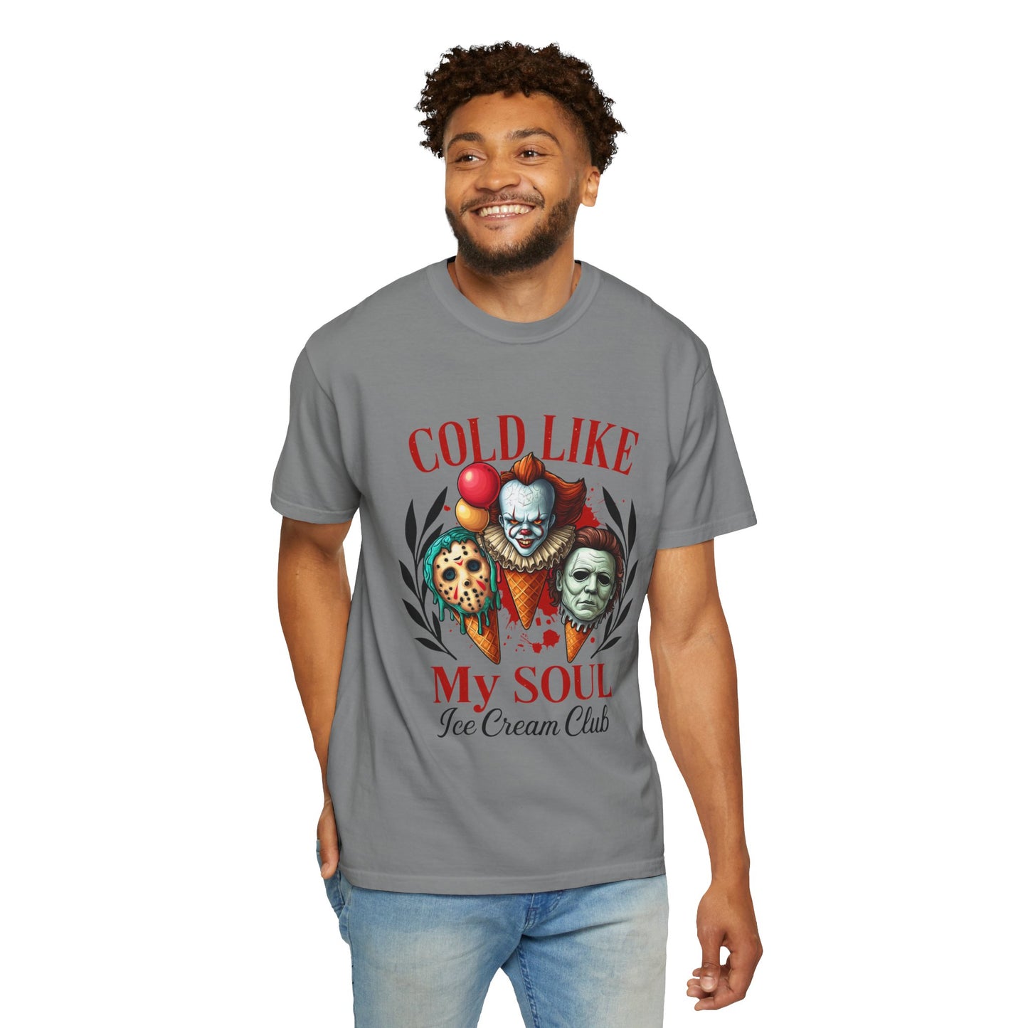 Chilling Soul T-Shirt, Vintage Horror Tee, Unisex Graphic Shirt, Ice Cream Lovers Gift, Fun Movie Merch