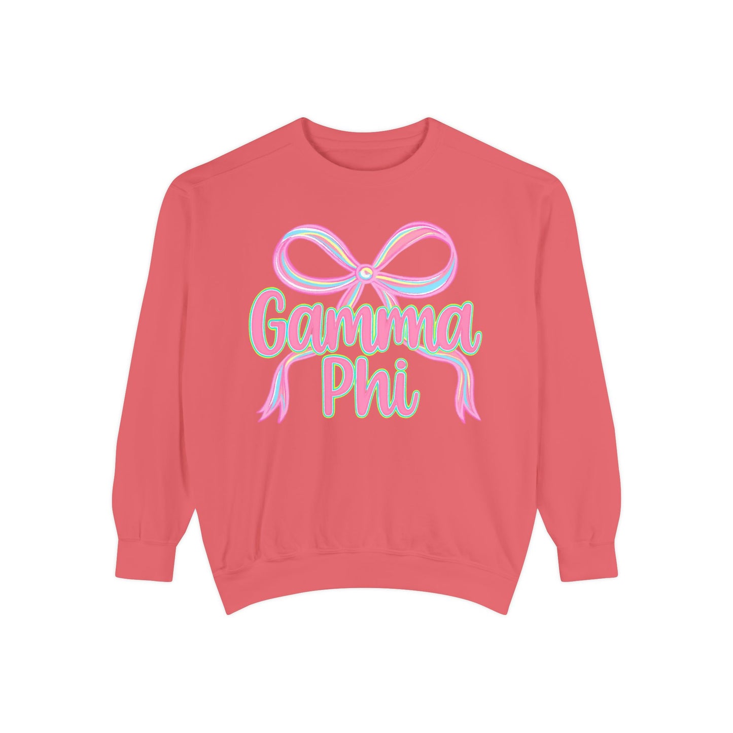 GammaPhi Garment-Dyed Sweatshirt | Cozy Sorority Sweatshirt, Unisex Apparel, Sorority Gift, Casual Wear, College Spirit Wear