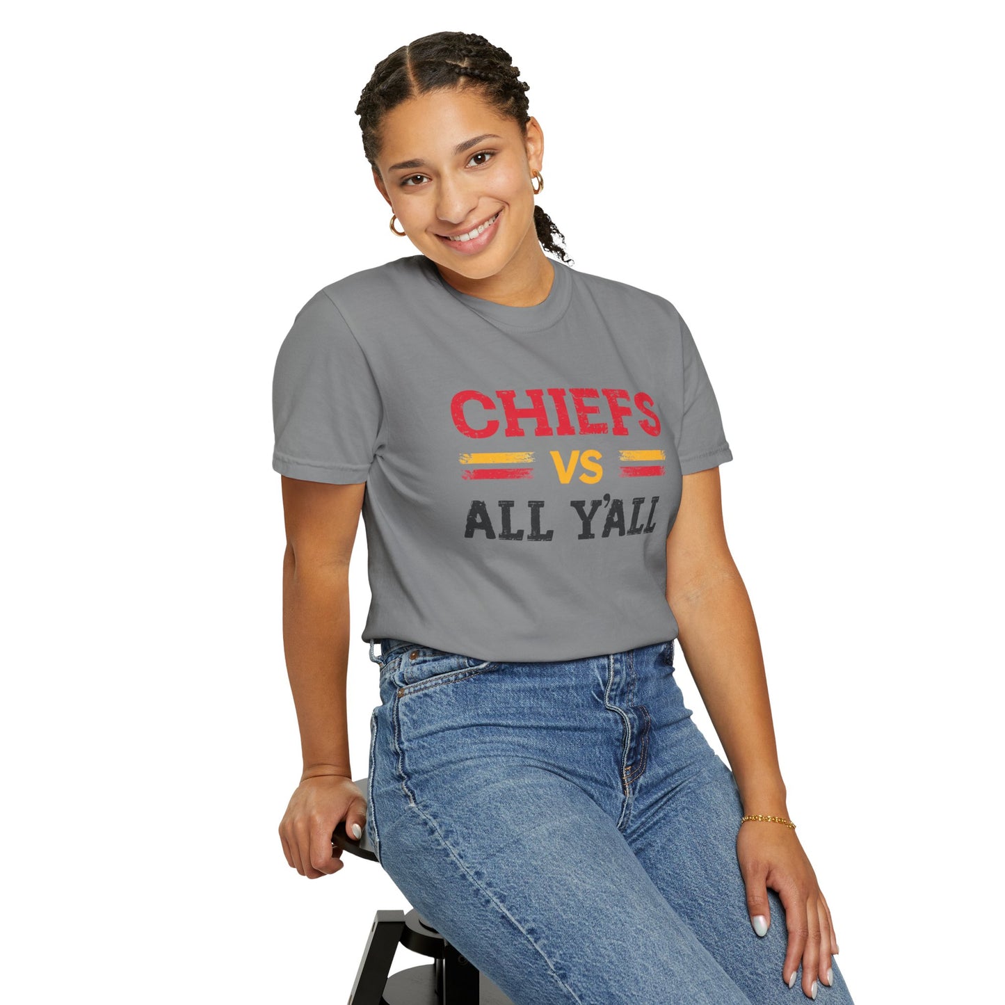 Game Day Humor T-Shirt, Chiefs vs All Y’all Tee, Sports Fan Gift, Unisex Shirt, Tailgate Party Apparel, Football Celebration Shirt