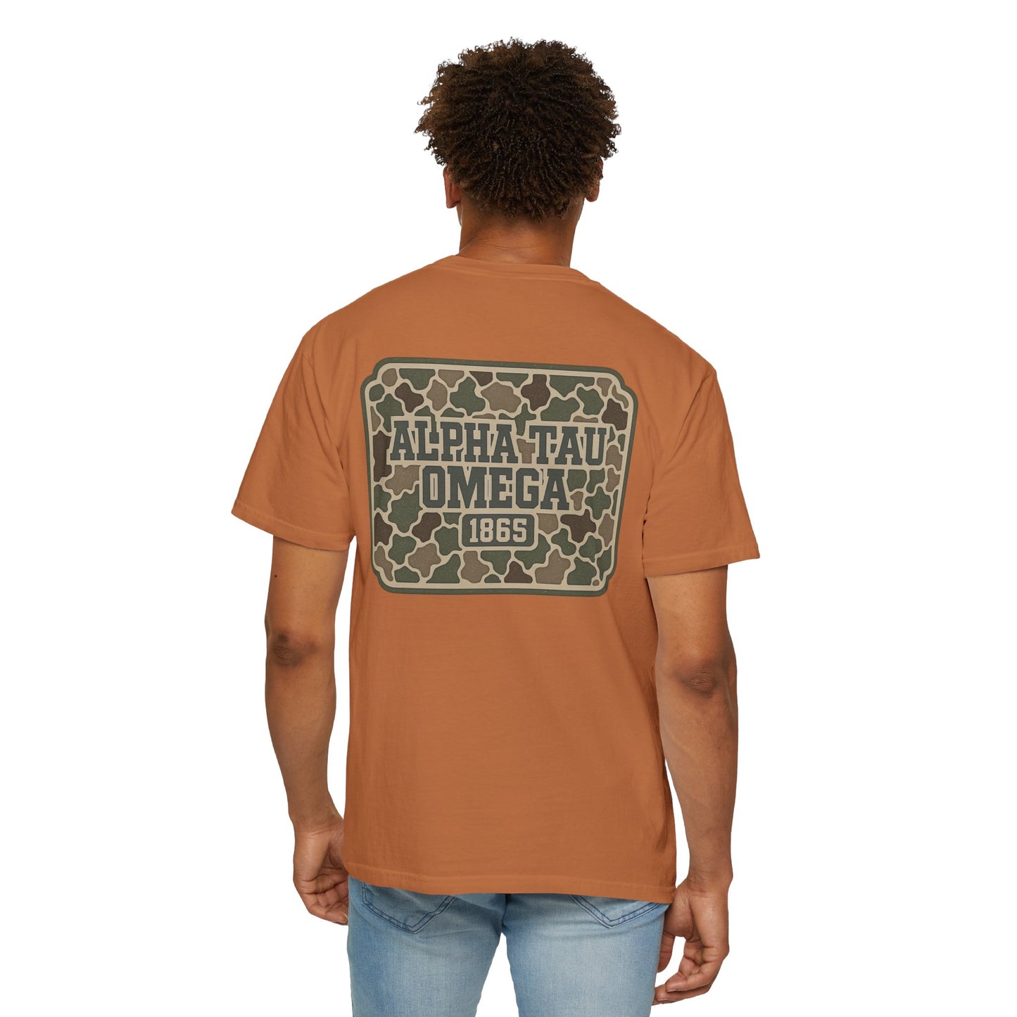 AlphaTauOmega Garment-Dyed T-shirt | Unisex Casual Tee for Fraternity Events, Gifts, College Life, Brotherhood, Greek Life