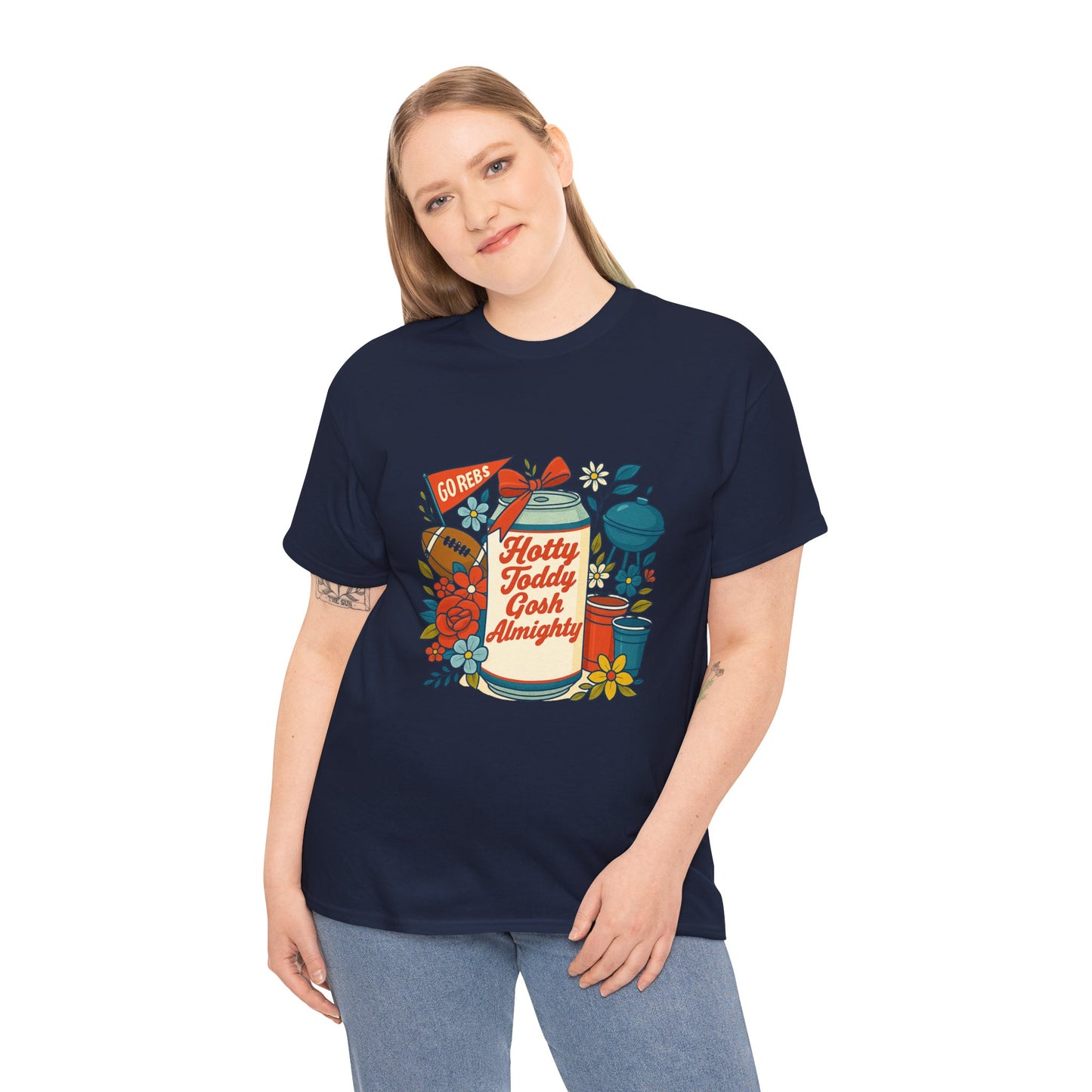 Hotty Toddy Heavy Cotton Tee - Unisex Graphic T-Shirt, Casual Wear, College Apparel, Gift for Students, Spring Break Fashion