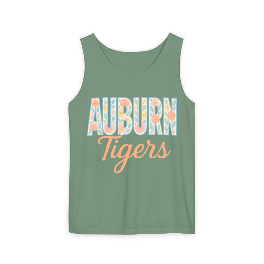 Auburn Tigers Garment-Dyed Tank Top, Summer Fashion, Sports Apparel, College Gear, Gifts for Students, Comfort Colors