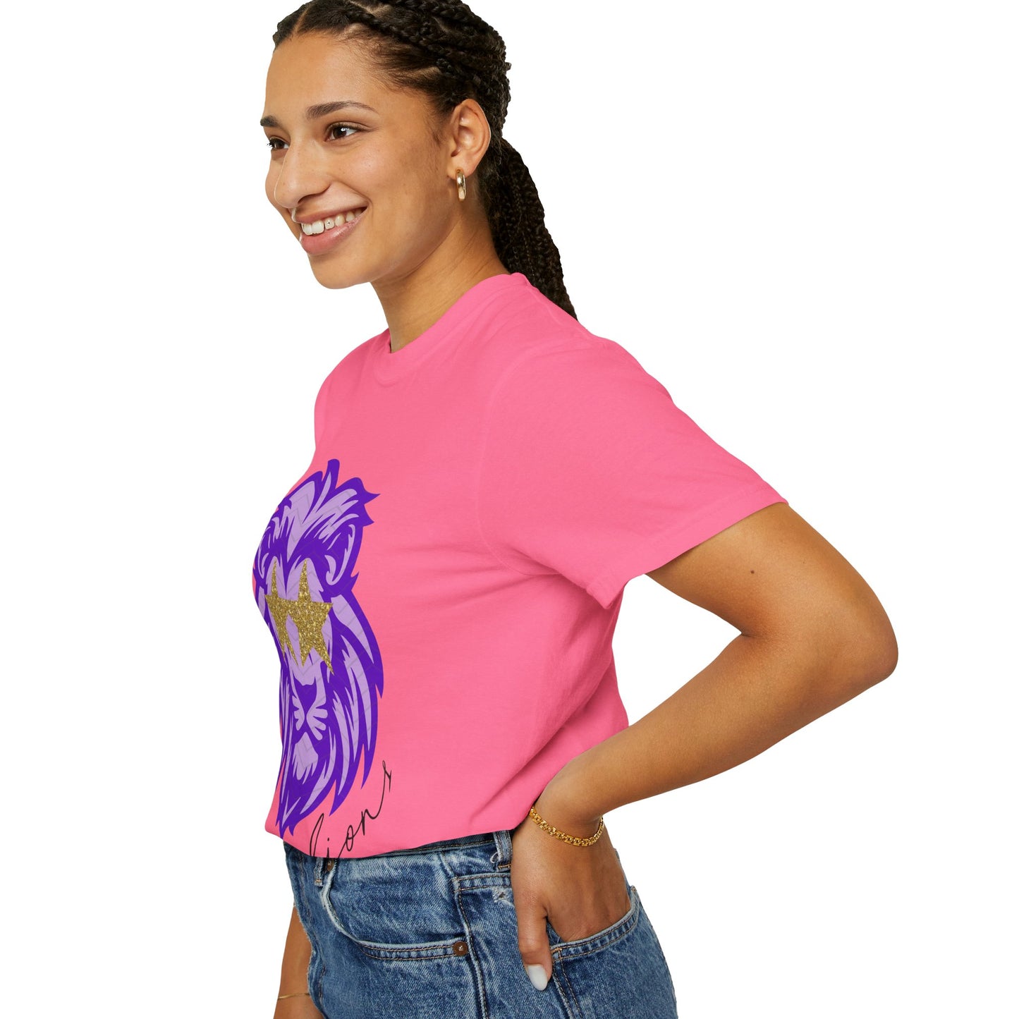Purple Lion Graphic T-Shirt