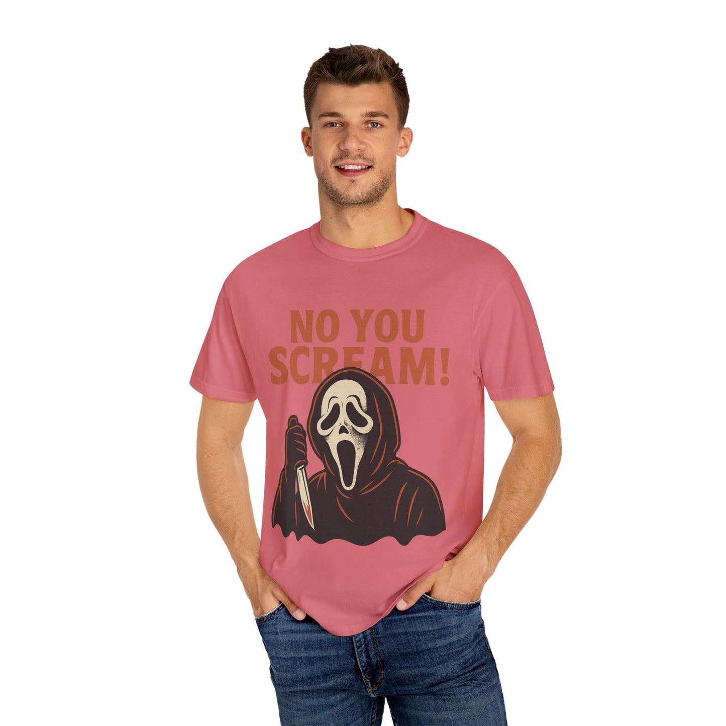 Unisex Horror-Themed T-shirt | Fun Scream Design for Halloween, Costume Parties, Movie Nights, Gift for Horror Fans
