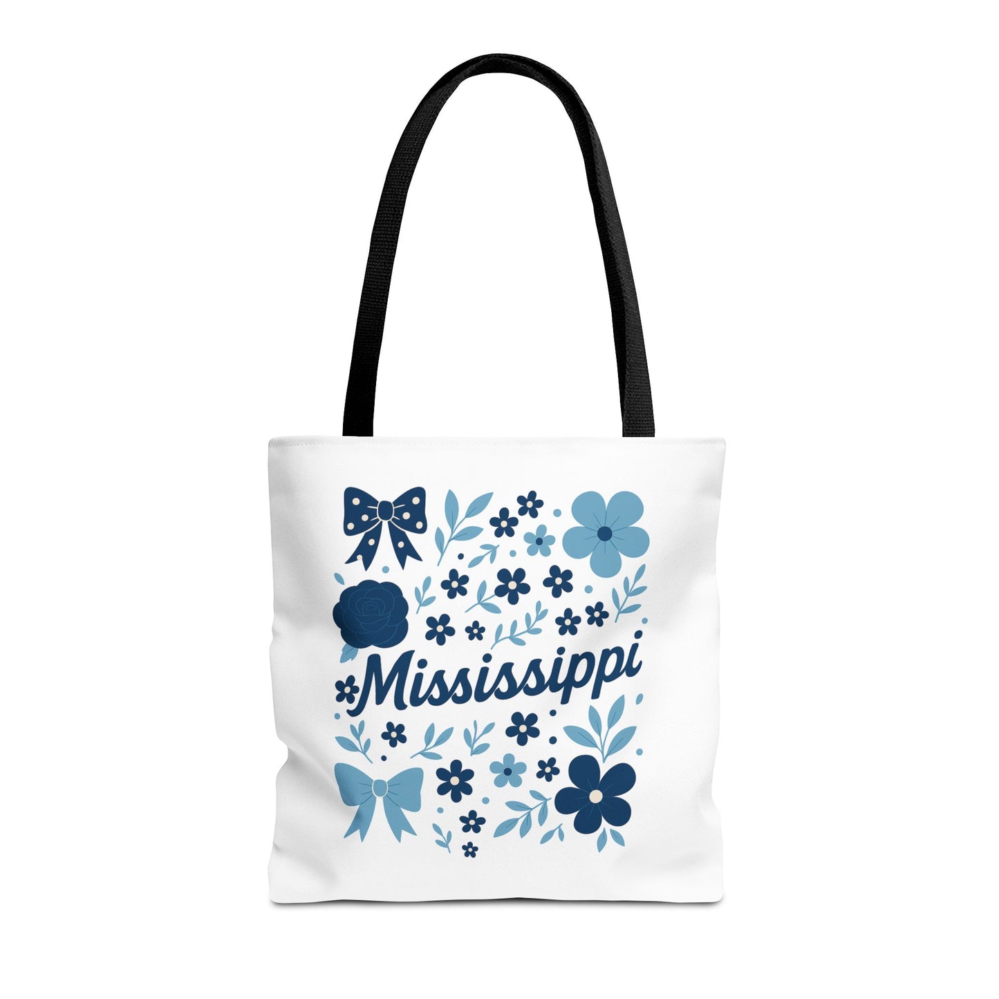 Floral Mississippi Tote Bag | Eco-Friendly Shopping Bag, Beach Tote, Gift for Her, Travel Companion, Custom Flower Design