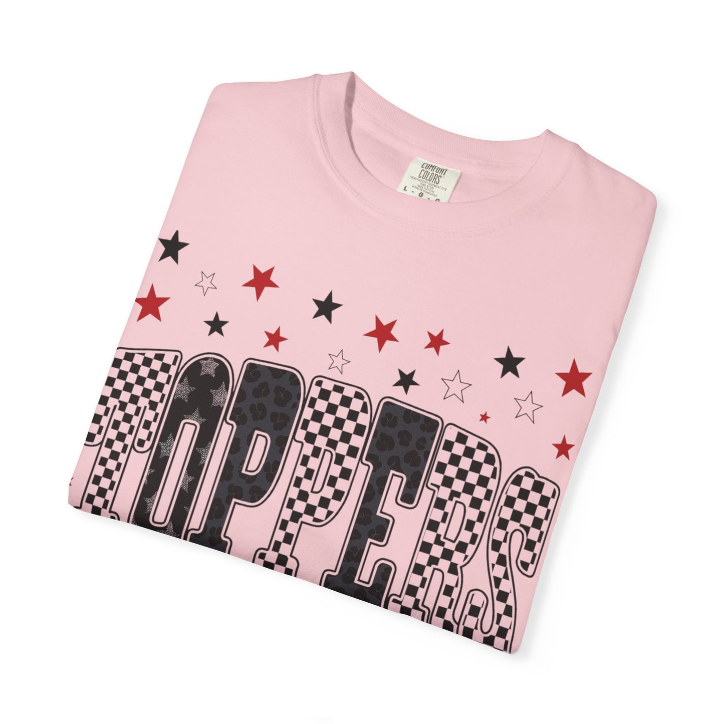 Topper Star and Checker Pattern Graphic Tee