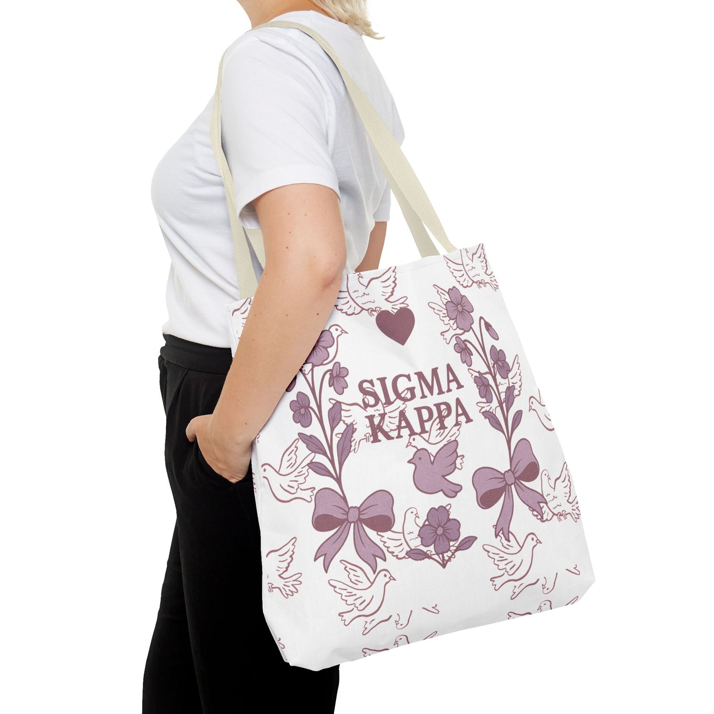 Sigma Kappa Floral Tote Bag | Sorority Gift, Eco-Friendly Carry-All, College Accessory, Stylish Shopping Bag, Chic Beach Tote