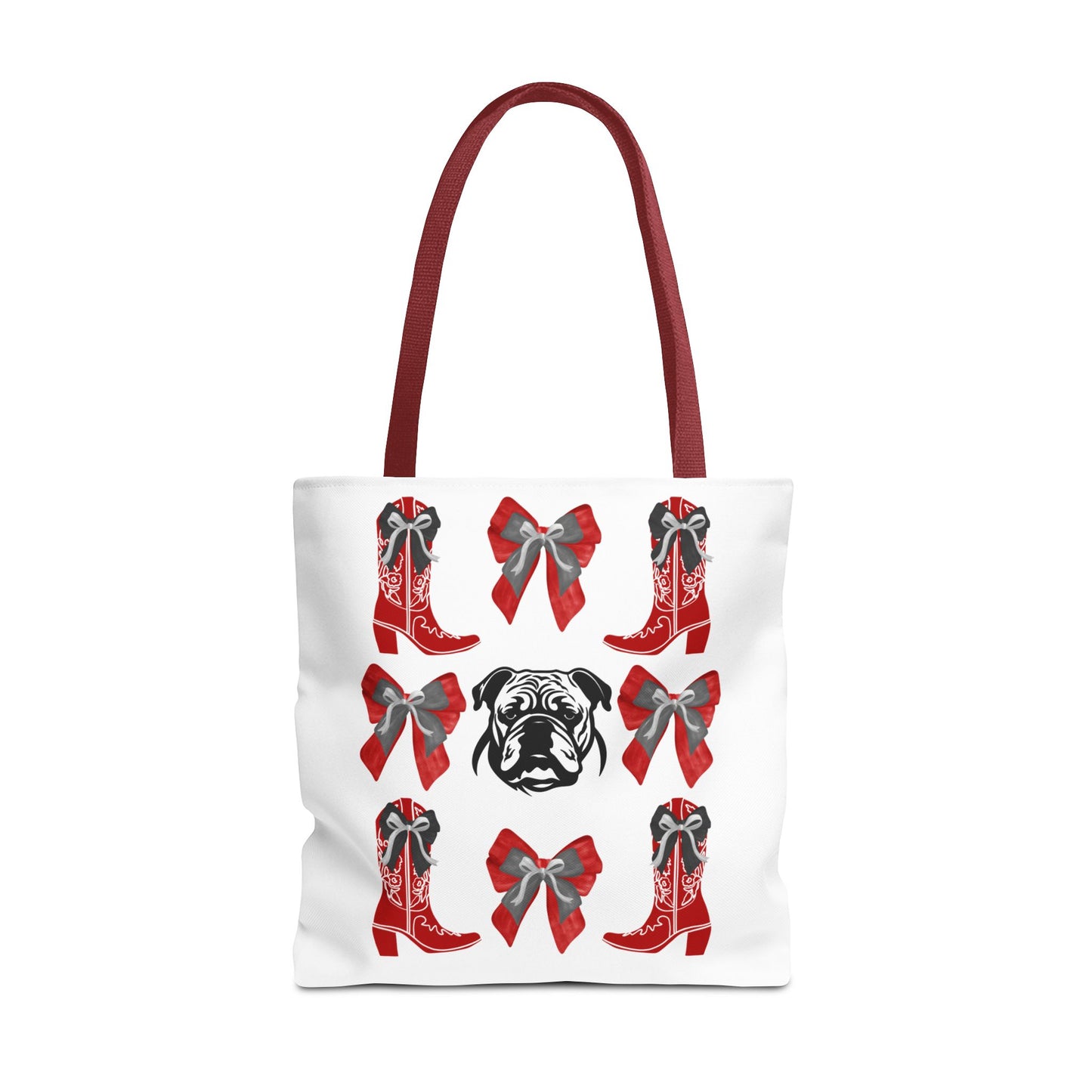 UGA Bulldogs Coquette Bow Tote Bag