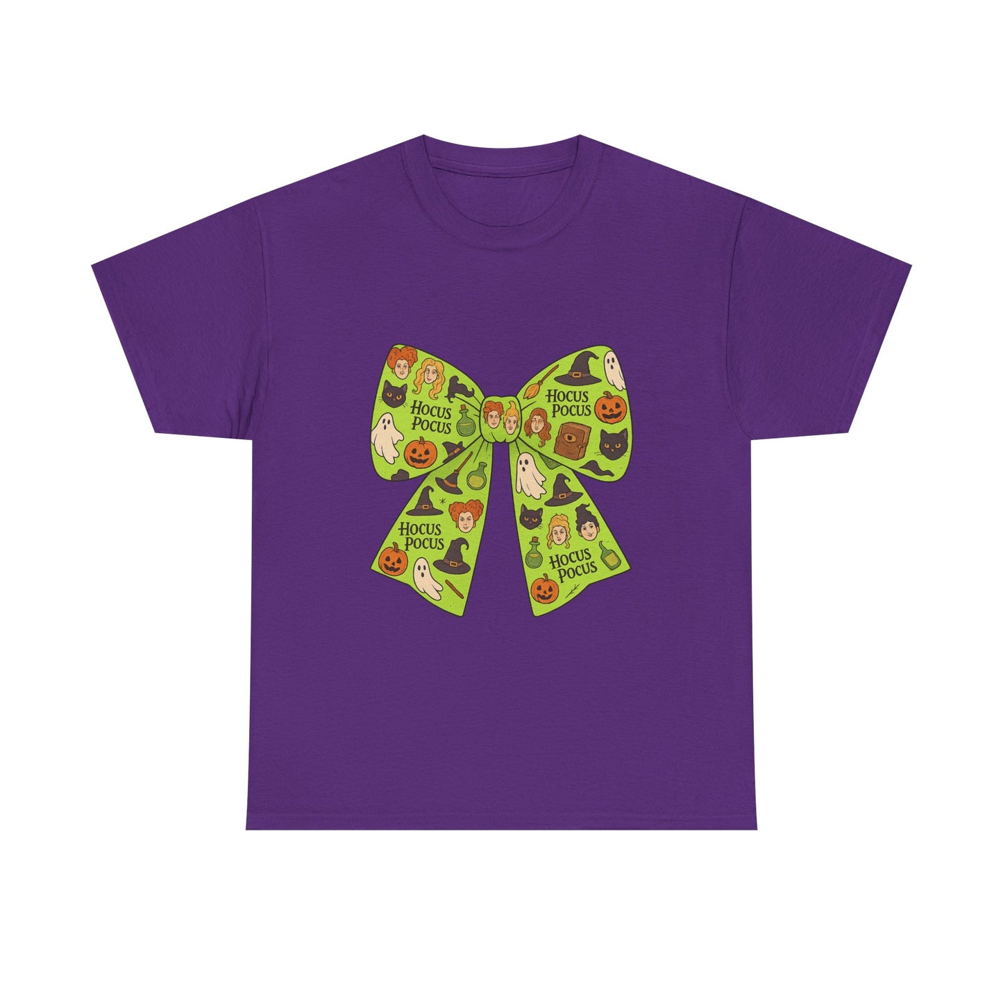 Halloween Graphic Tee, Spooky Season Unisex Shirt, Hocus Pocus Bow Tee, Autumn Style Shirt, Trick or Treat Apparel