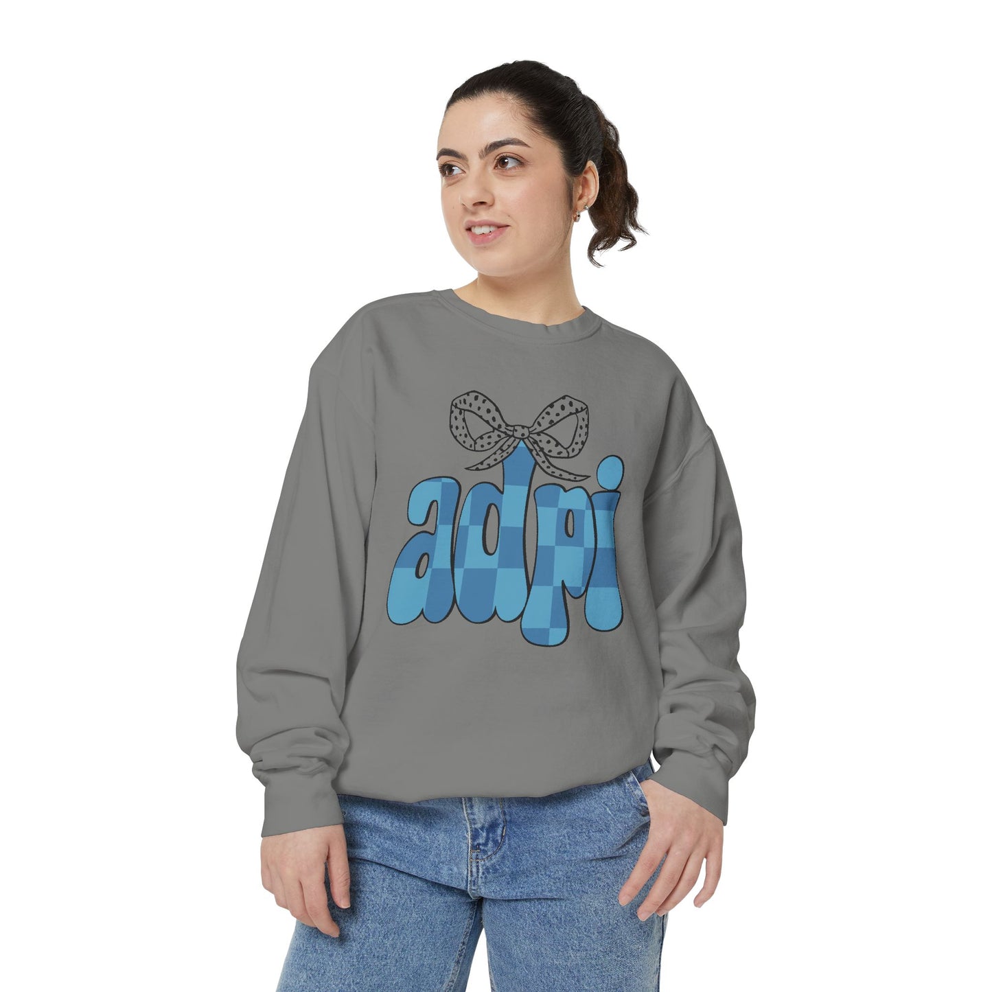 ADeltaPI Bow Design Unisex Sweatshirt - Cozy Casual Wear, comfort colors