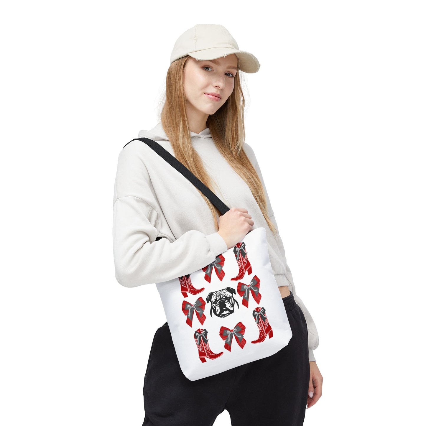 UGA Bulldogs Coquette Bow Tote Bag